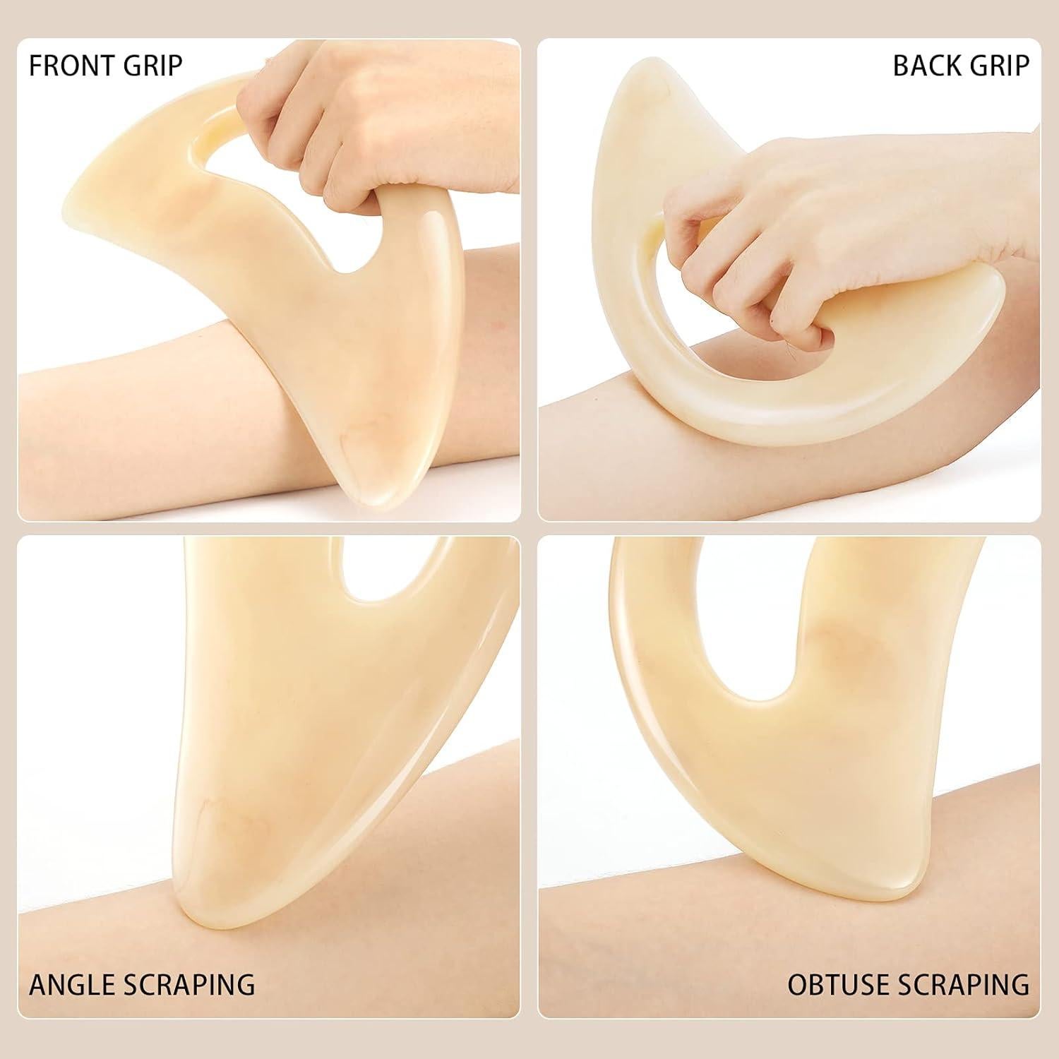 Herramienta de Masaje Gua Sha Grande AICNLY - Resina Anti Celulitis