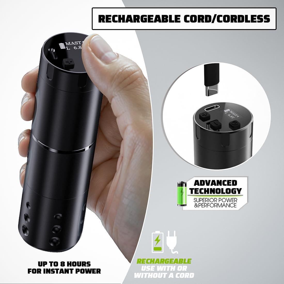 Kit de Tatuaje Inalámbrico Mast A1 - 20 Agujas y Tinta