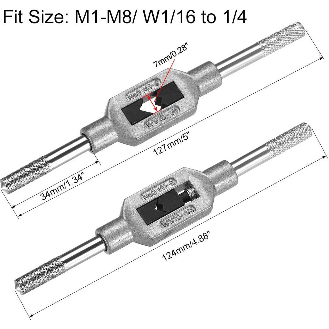 Llave de Grifo Ajustable uxcell M1-M8 Niquelado 127mm