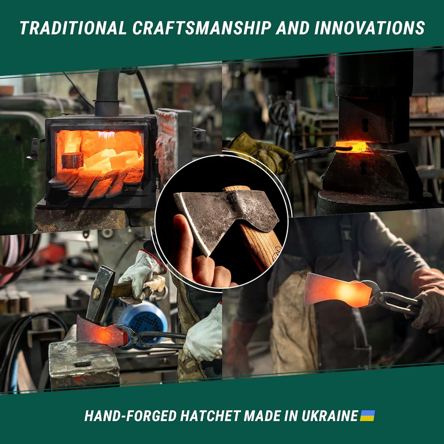 Hacha de Tallado BeaverCraft AX1 - Acero Forjado, Mango de Fresno