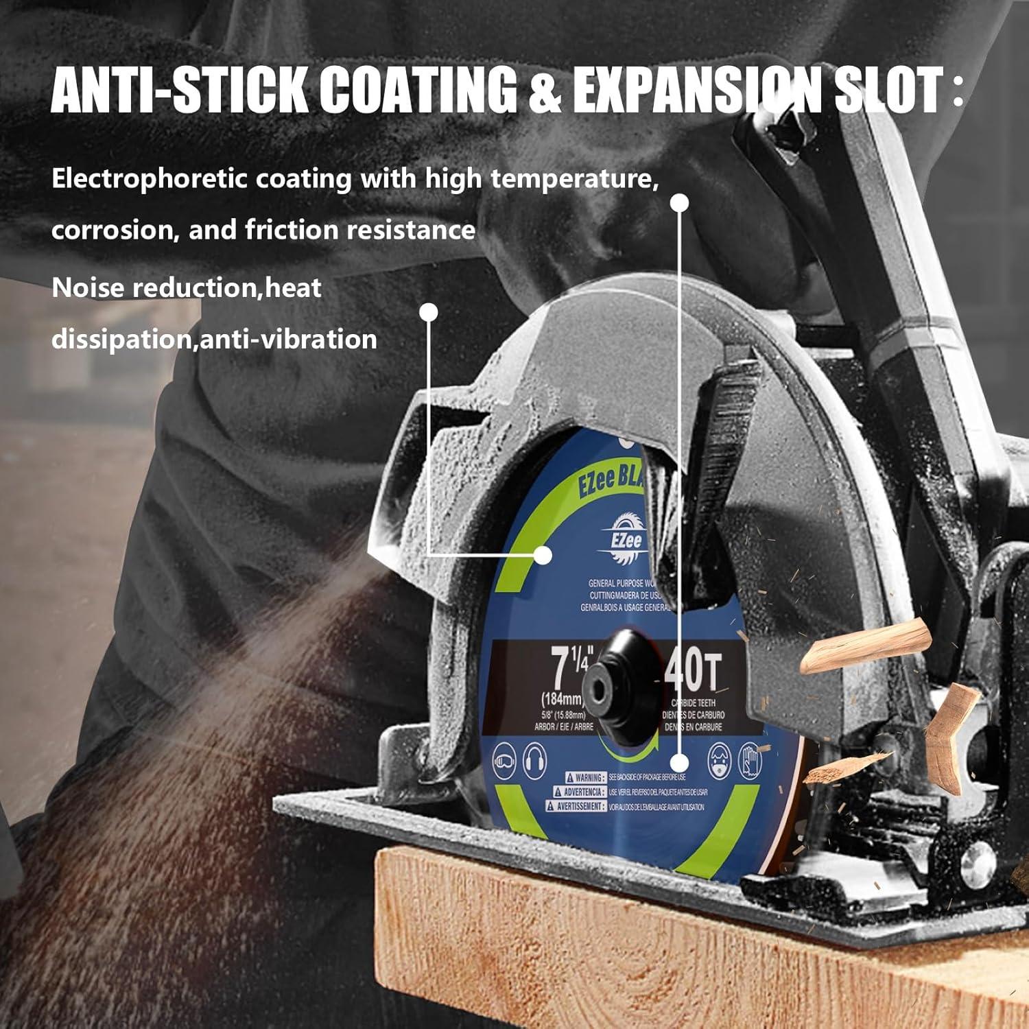 Cuchilla de Sierra Circular EZee 7-1/4" 40 Dientes TCT