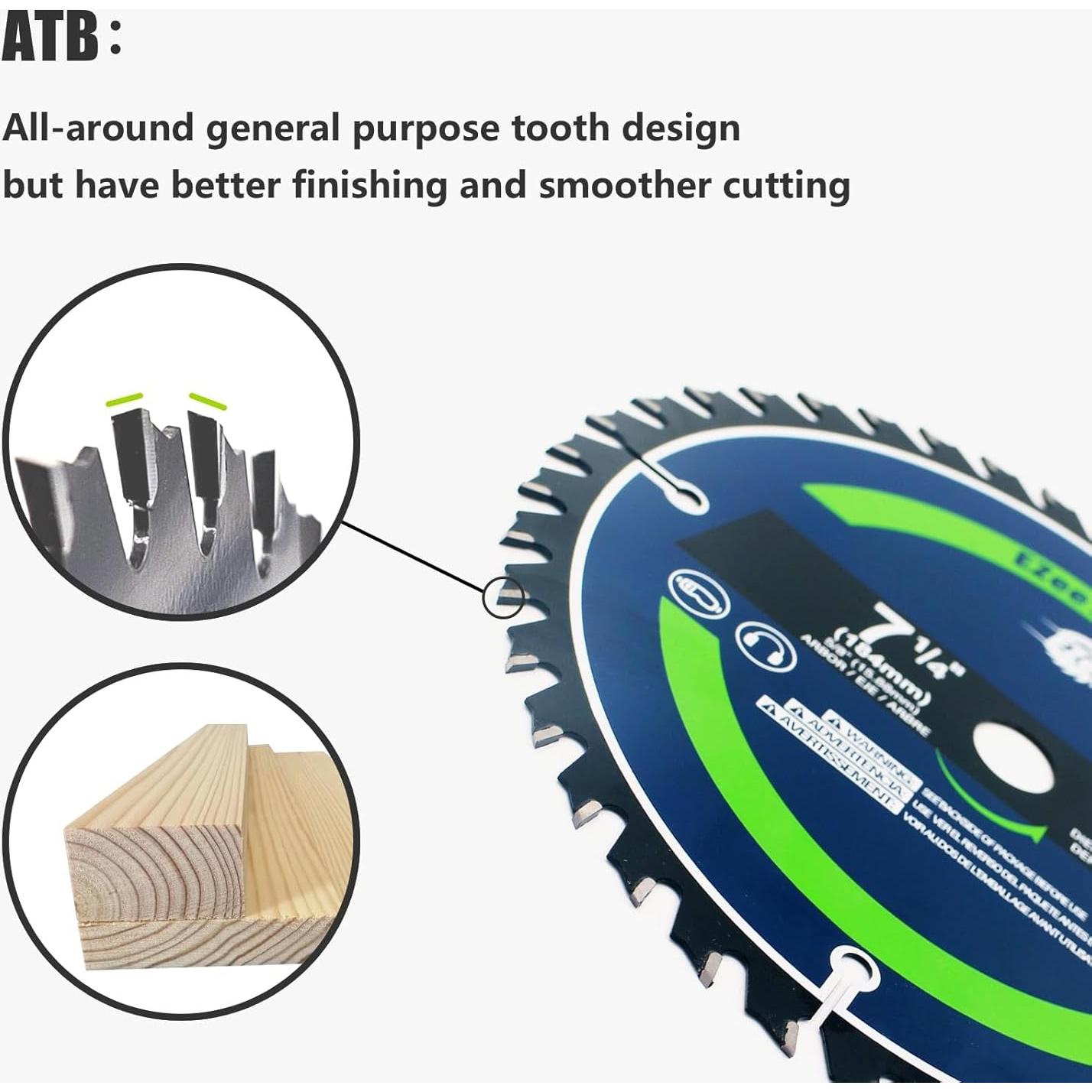Cuchilla de Sierra Circular EZee 7-1/4" 40 Dientes TCT
