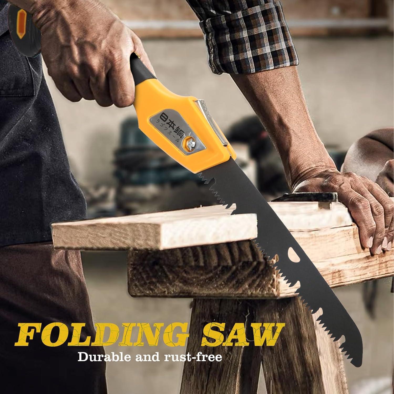 Sierra Plegable Rakukiri 22.86 cm para Camping y Jardín