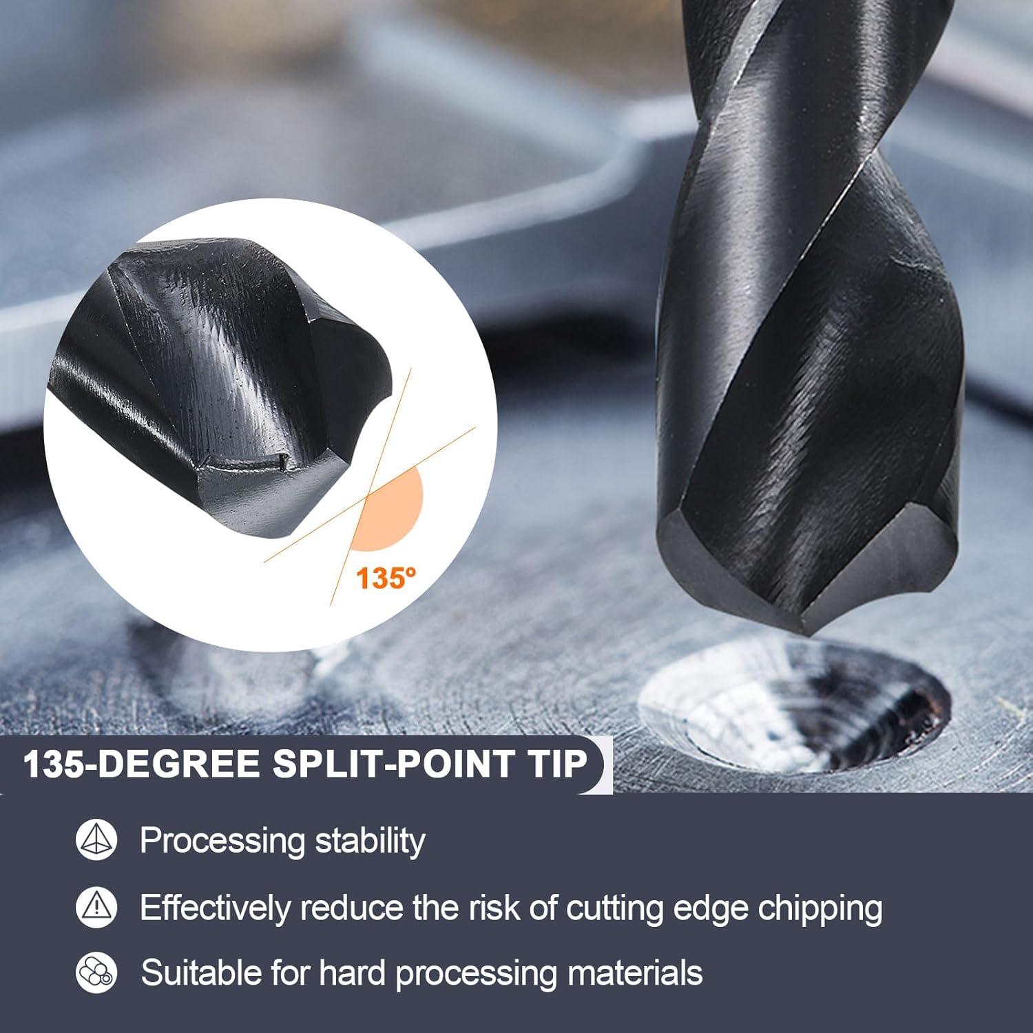 Broca HSS 13.5mm uxcell Mango Reducido Nitrurado Negro