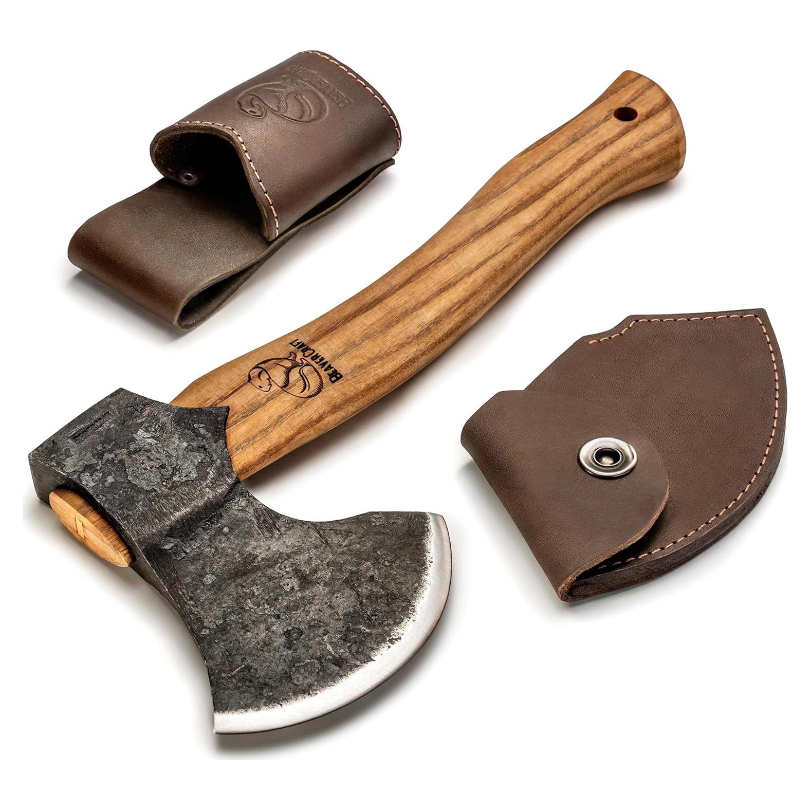 Hacha de Bushcraft BeaverCraft AX3 - Forjada a Mano 33.5 cm