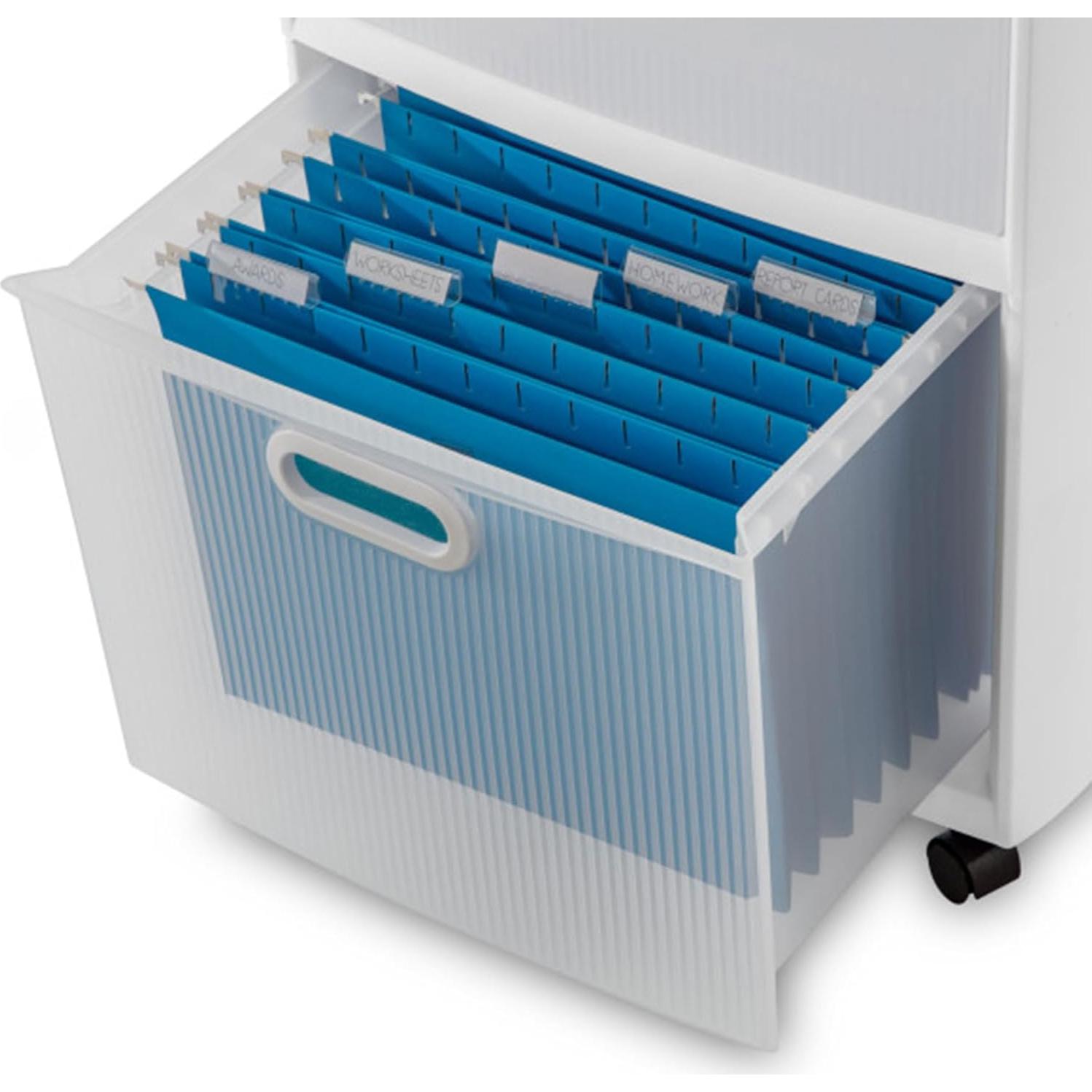 Carro de Almacenamiento Sterilite 2 Cajones con Ruedas Blanco