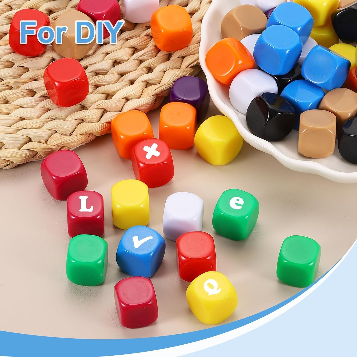 50 Dados Acrílicos en Blanco uxcell 16mm para Juegos de Mesa