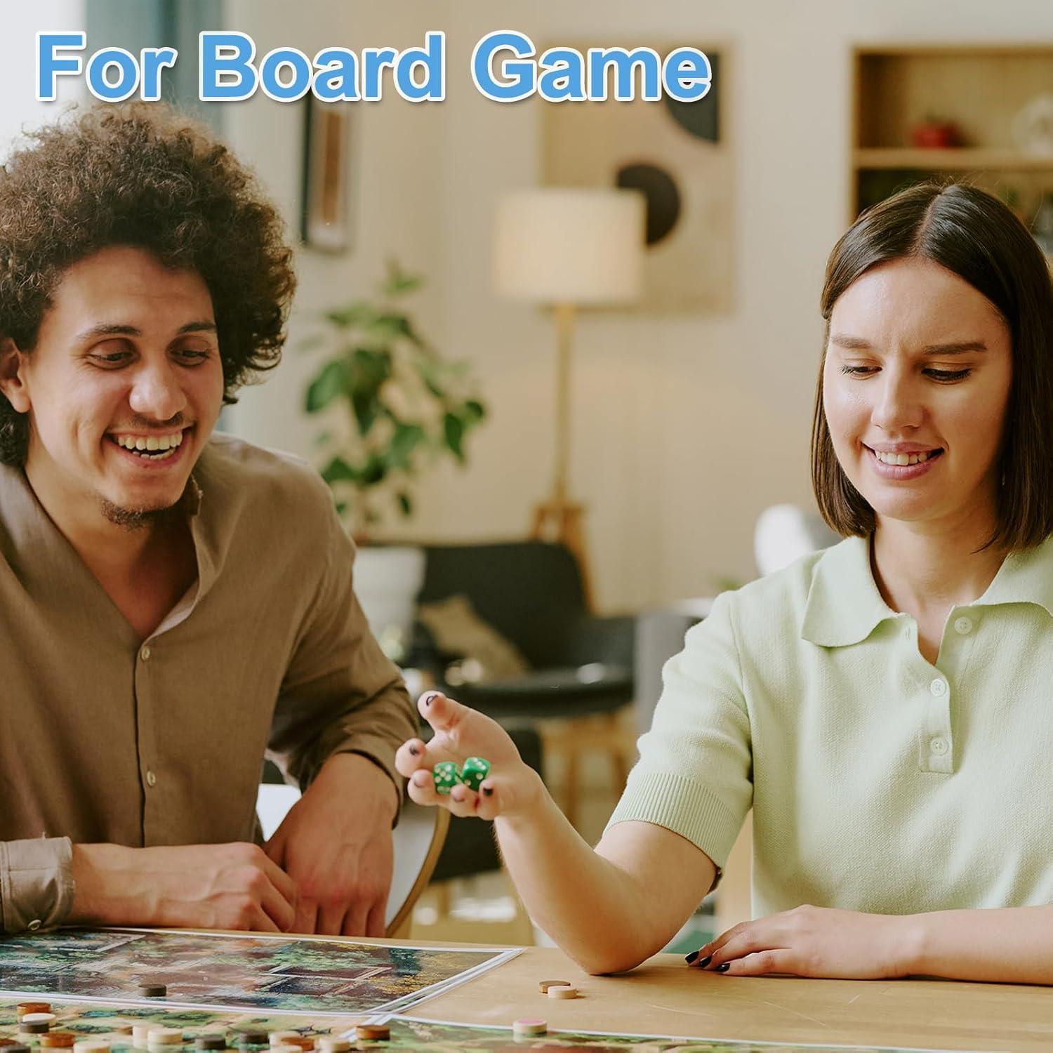 50 Dados Acrílicos en Blanco uxcell 16mm para Juegos de Mesa