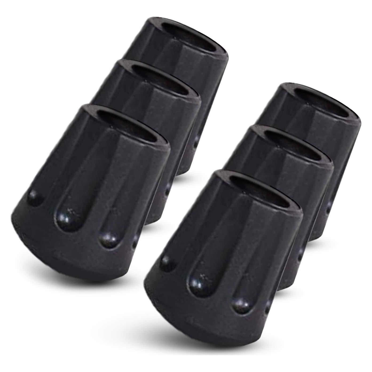 Puntas de Bastón TrailBuddy - 6 Puntas de Caucho 11mm