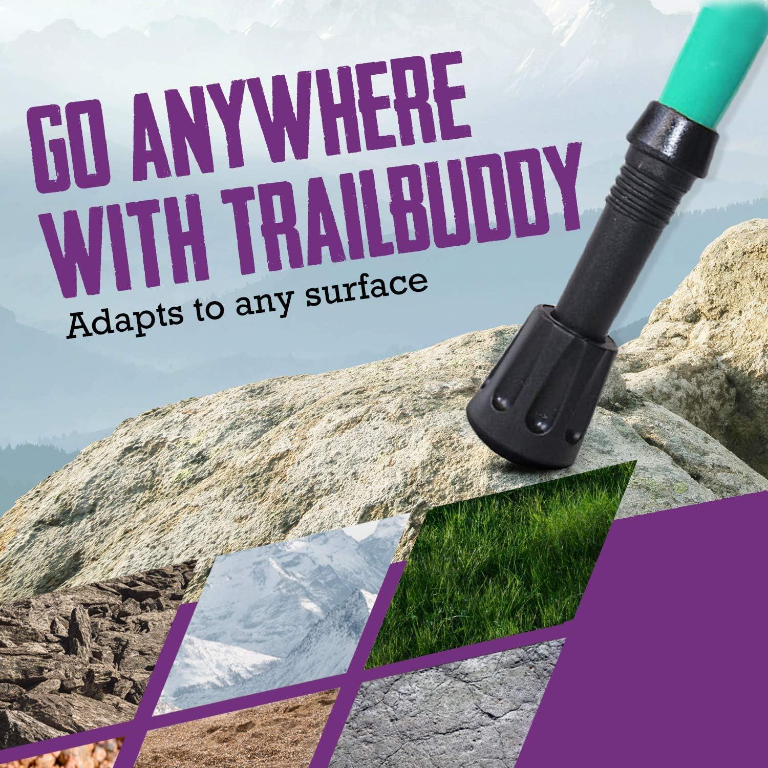 Puntas de Bastón TrailBuddy - 6 Puntas de Caucho 11mm