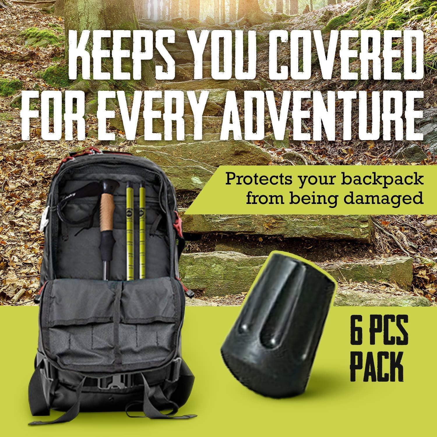 Puntas de Bastón TrailBuddy - 6 Puntas de Caucho 11mm