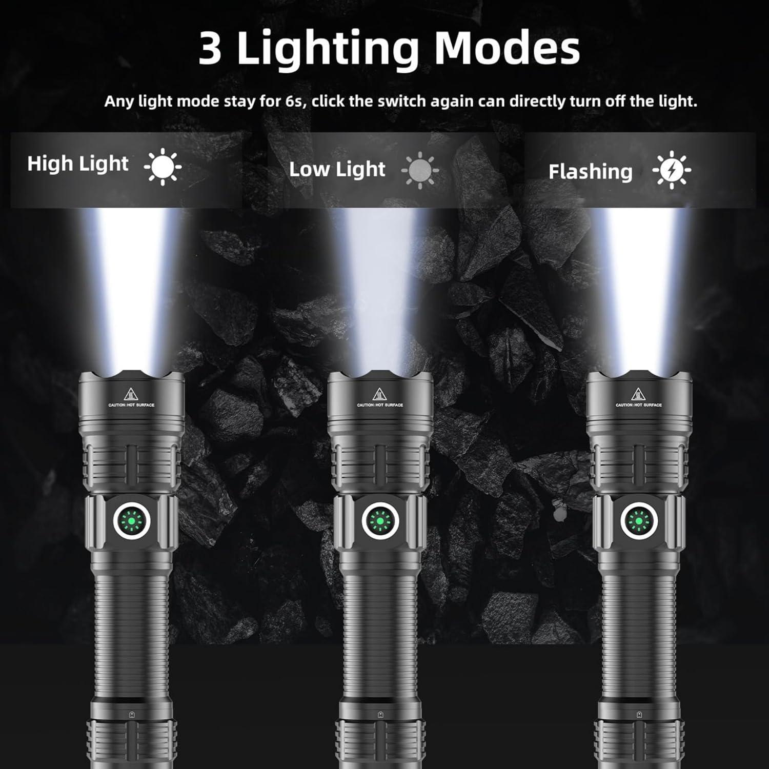 Linterna Táctica Recargable LINDAFIRE MT10S 300m 3 Modos