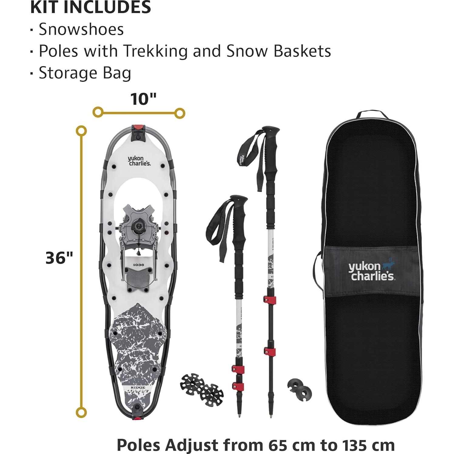 Raquetas de Nieve Yukon Charlie's Kit Ridge Unisex 25,4x91,4cm