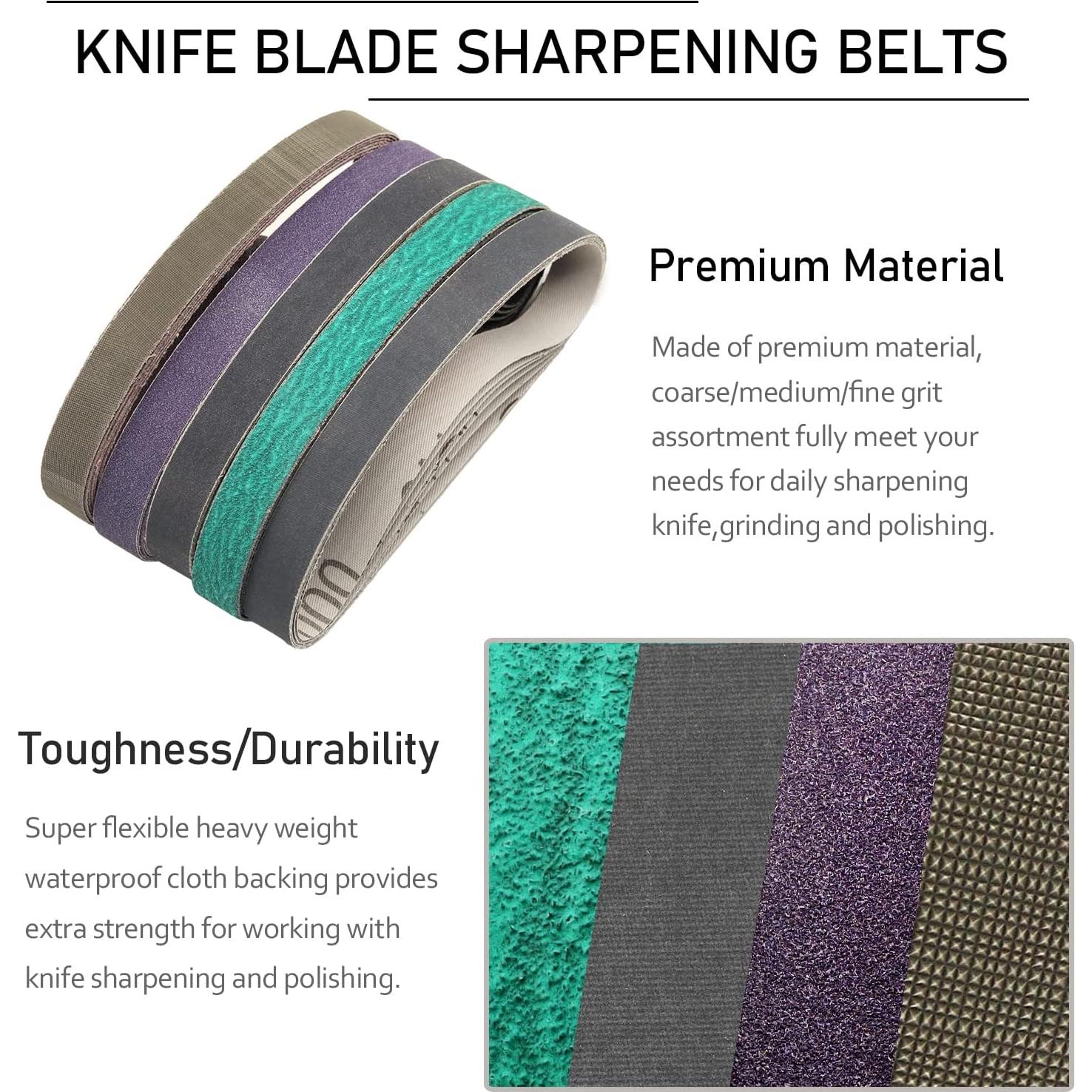 30 Cintas de Afilado 1.27x30.48 cm Work Sharp Granos Variados