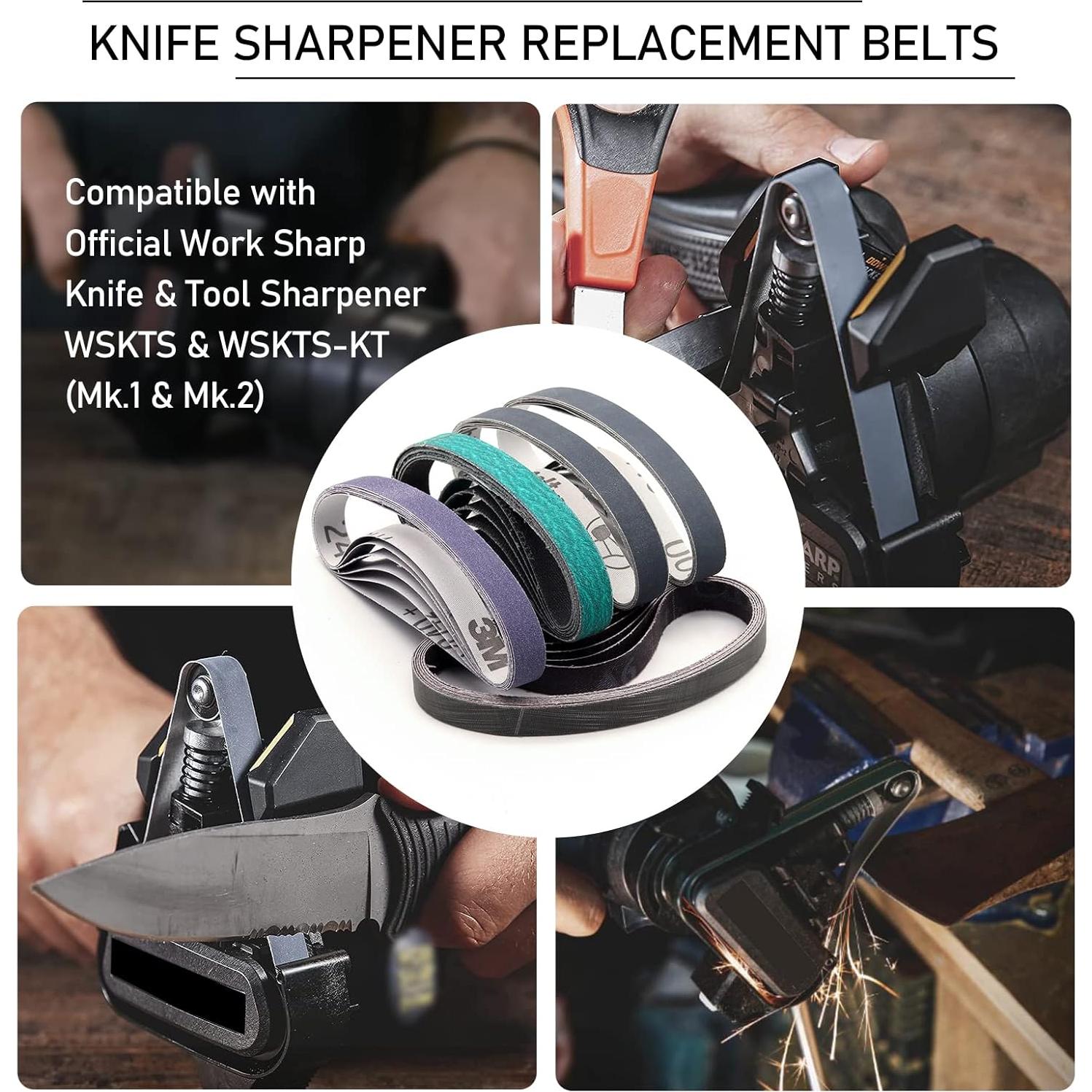 30 Cintas de Afilado 1.27x30.48 cm Work Sharp Granos Variados