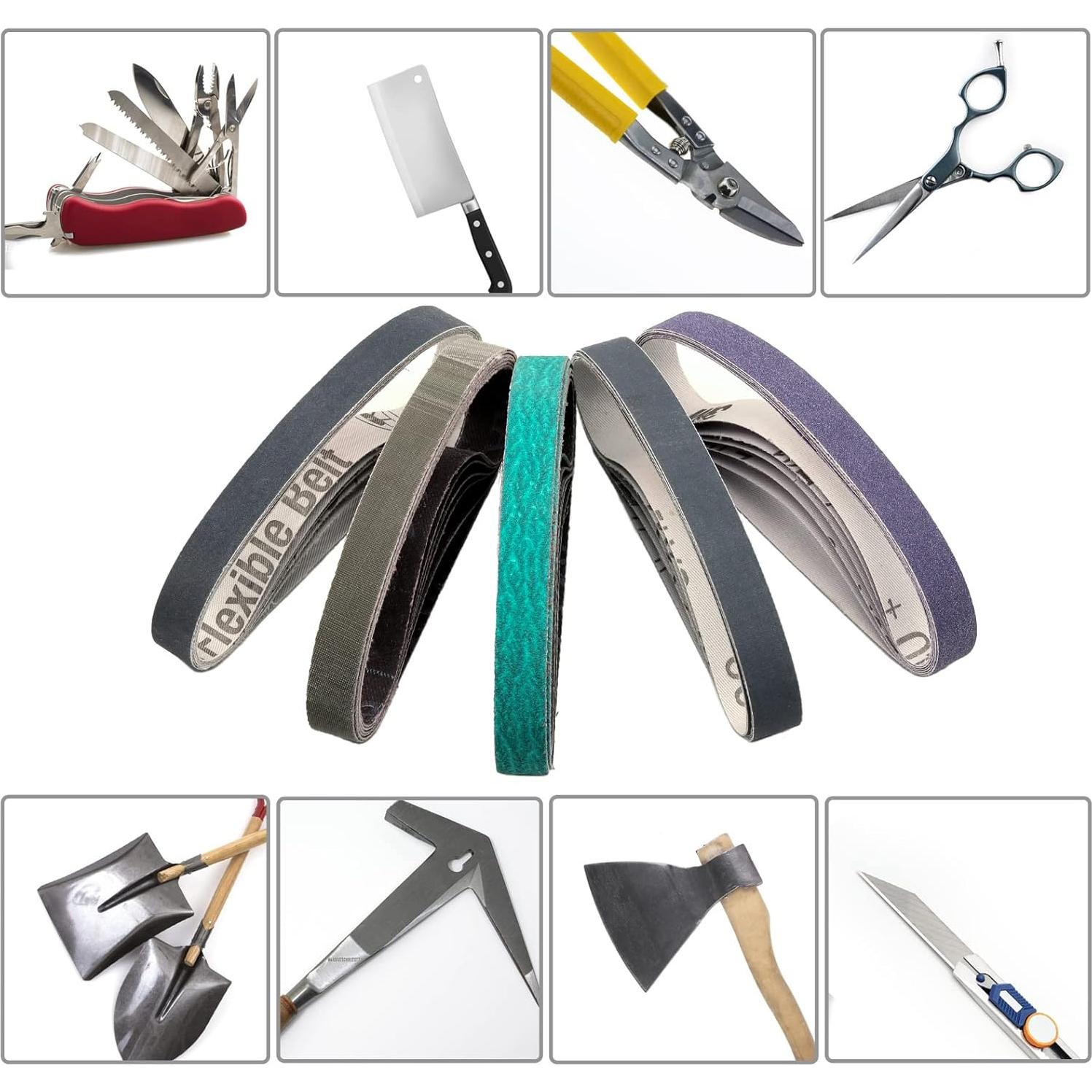 30 Cintas de Afilado 1.27x30.48 cm Work Sharp Granos Variados