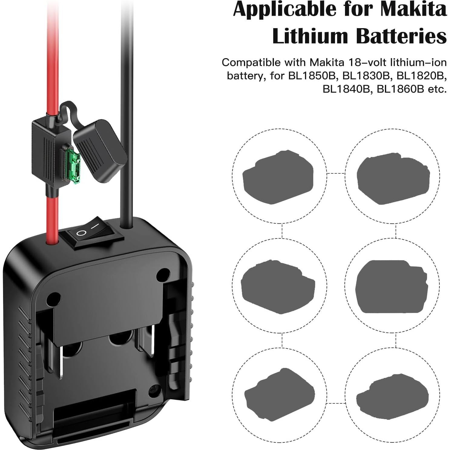 Adaptador de Rueda de Poder CHoiKWong para Batería Makita 18V