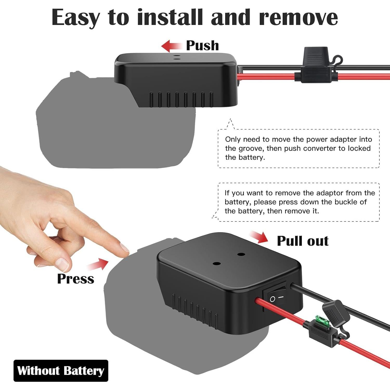 Adaptador de Rueda de Poder CHoiKWong para Batería Makita 18V