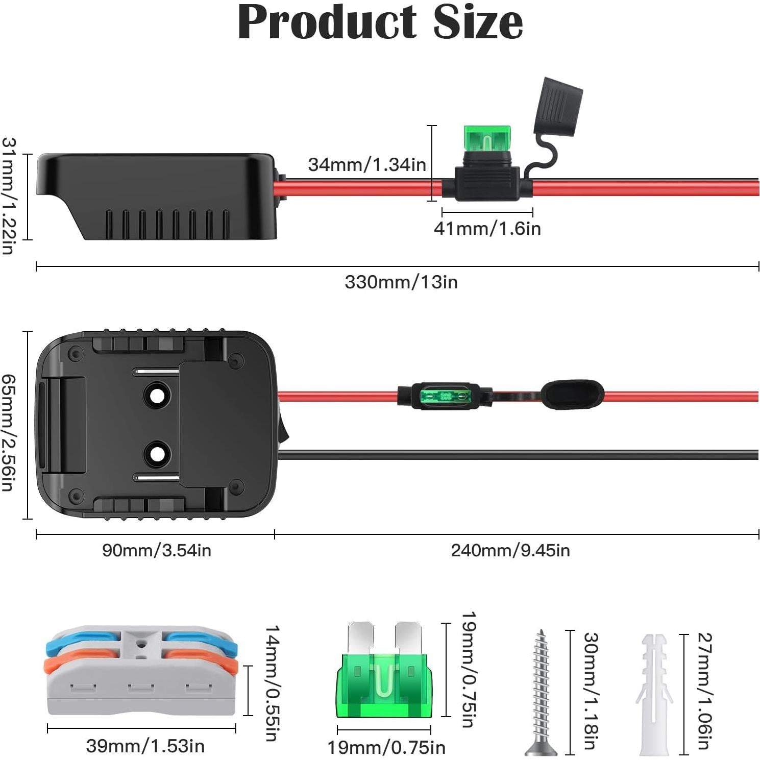 Adaptador de Rueda de Poder CHoiKWong para Batería Makita 18V
