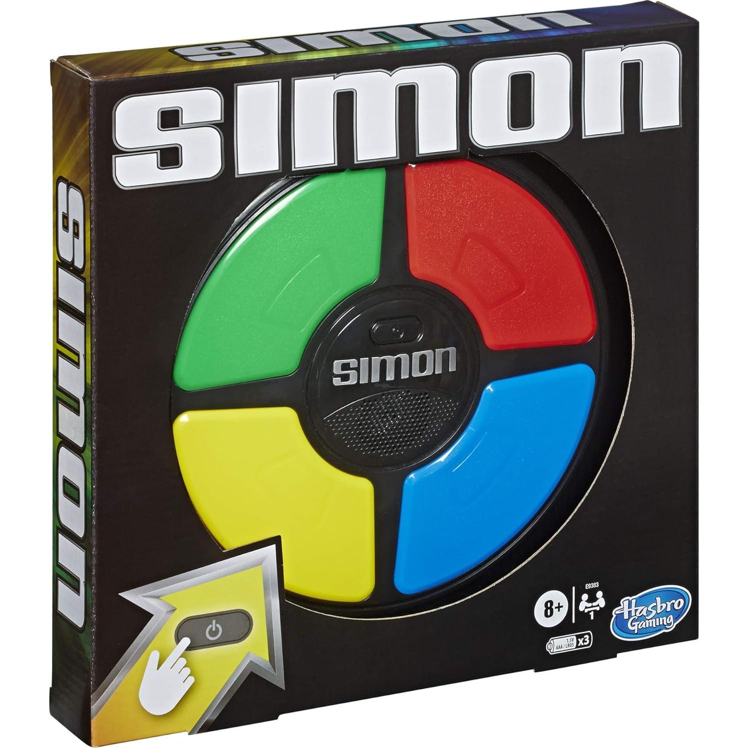 Juego Electrónico Simon Hasbro Portátil con Luces y Sonidos