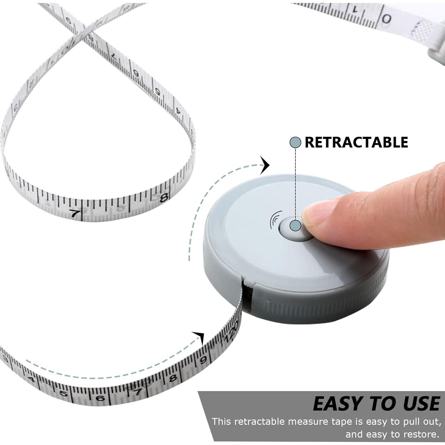 Cinta Métrica Retráctil 150cm Smaring - 3 Paquetes + Regla