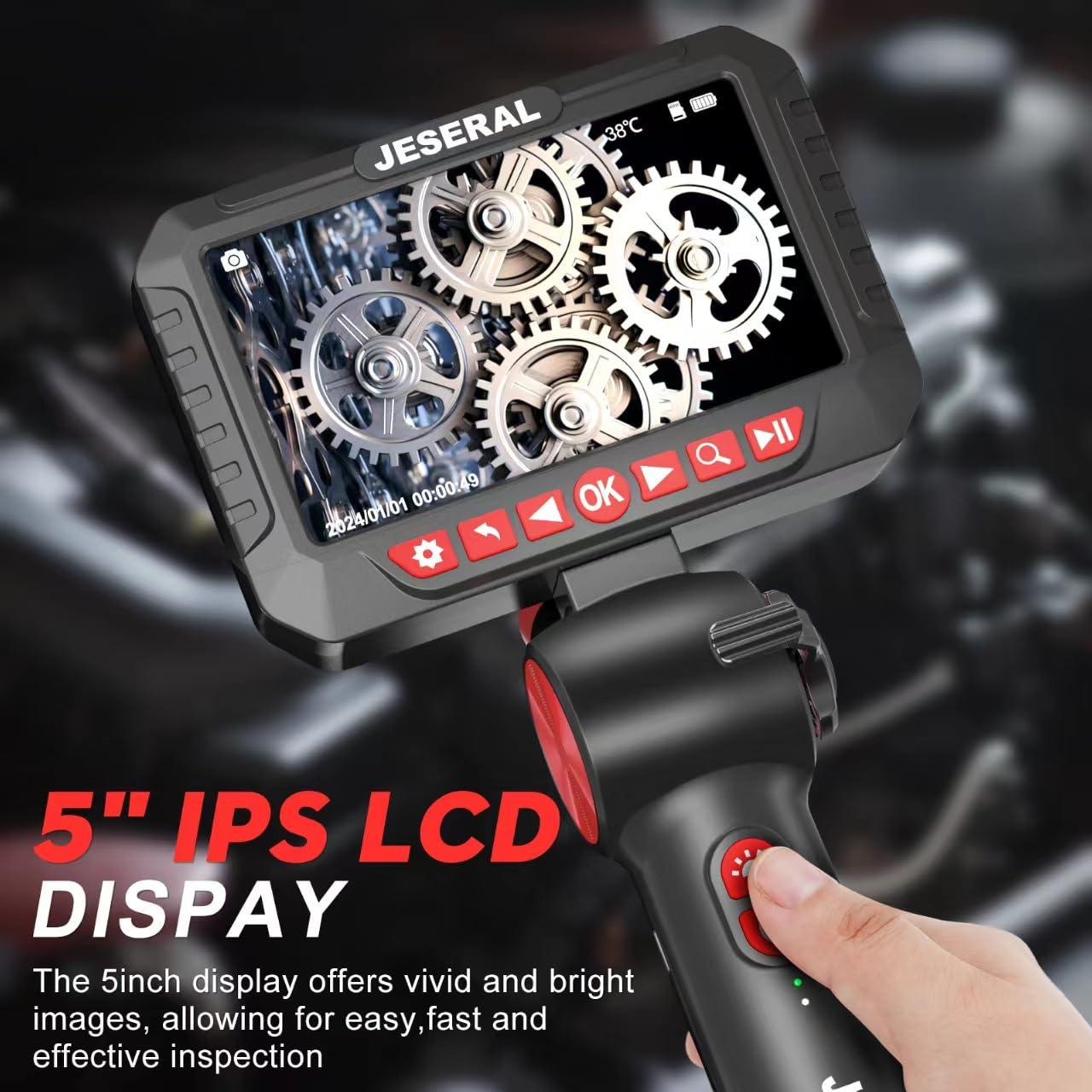 Cámara Borescopio Articulada JESERAL 6.2mm HD 1080P 5"