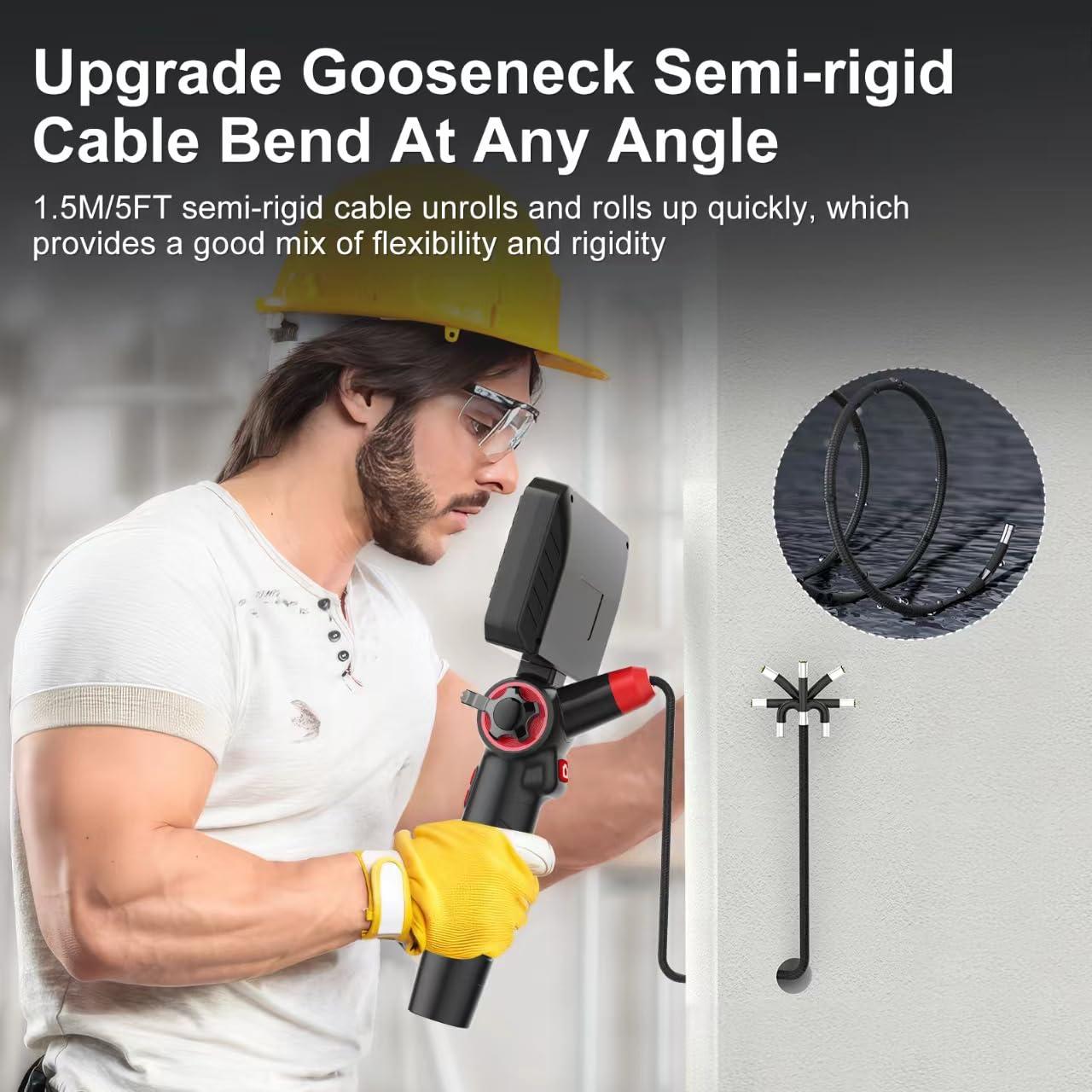 Cámara Borescopio Articulada JESERAL 6.2mm HD 1080P 5"