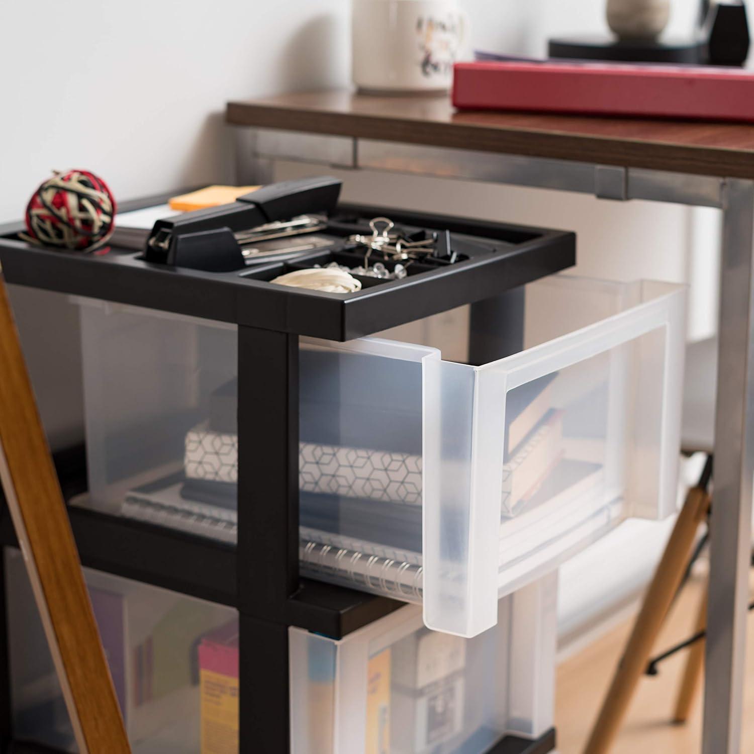 Carro Organizador de Cajones de Plástico IRIS USA, 3 Cajones