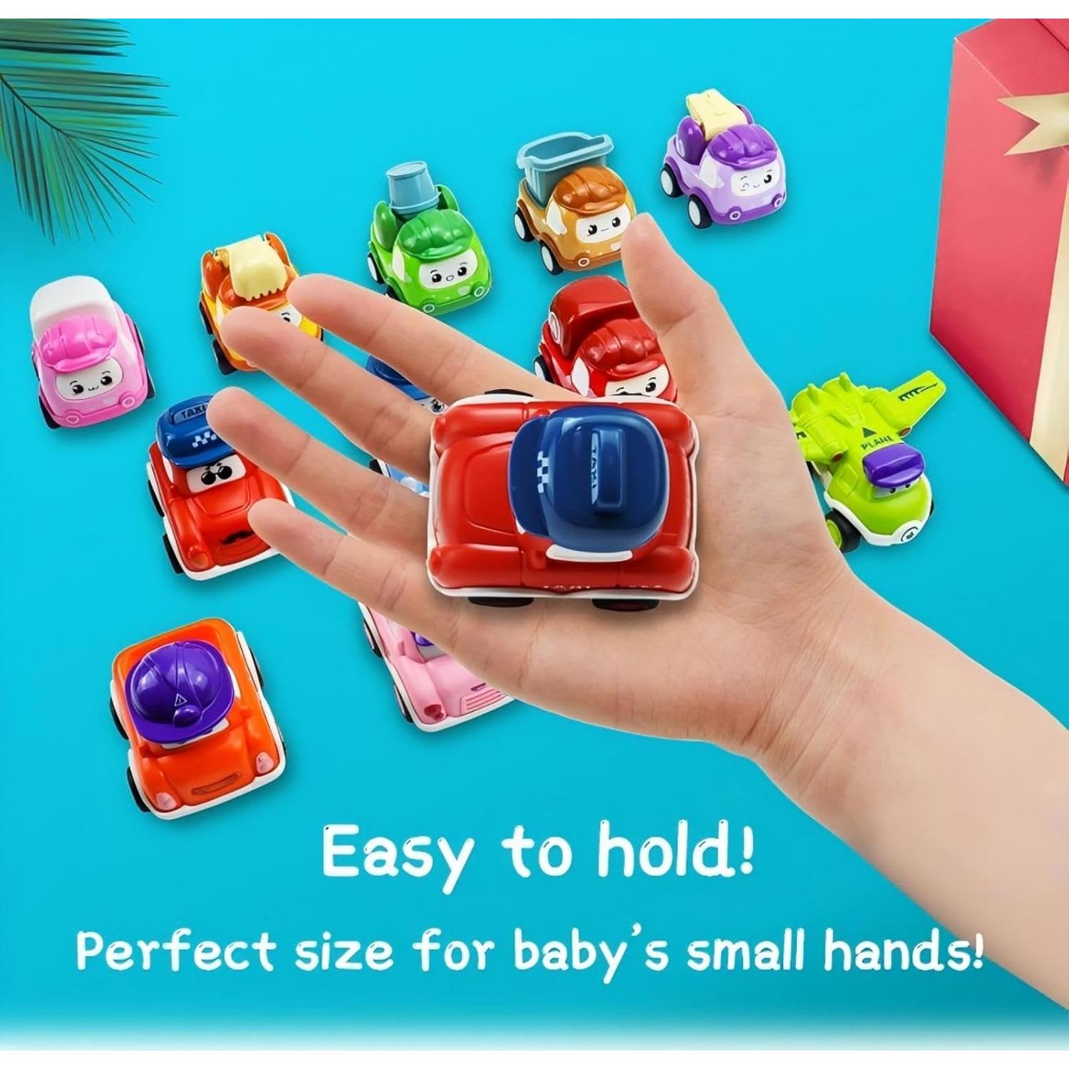 Juego de 12 Coches de Retroceso TGXLAK para Niños 1-3 Años