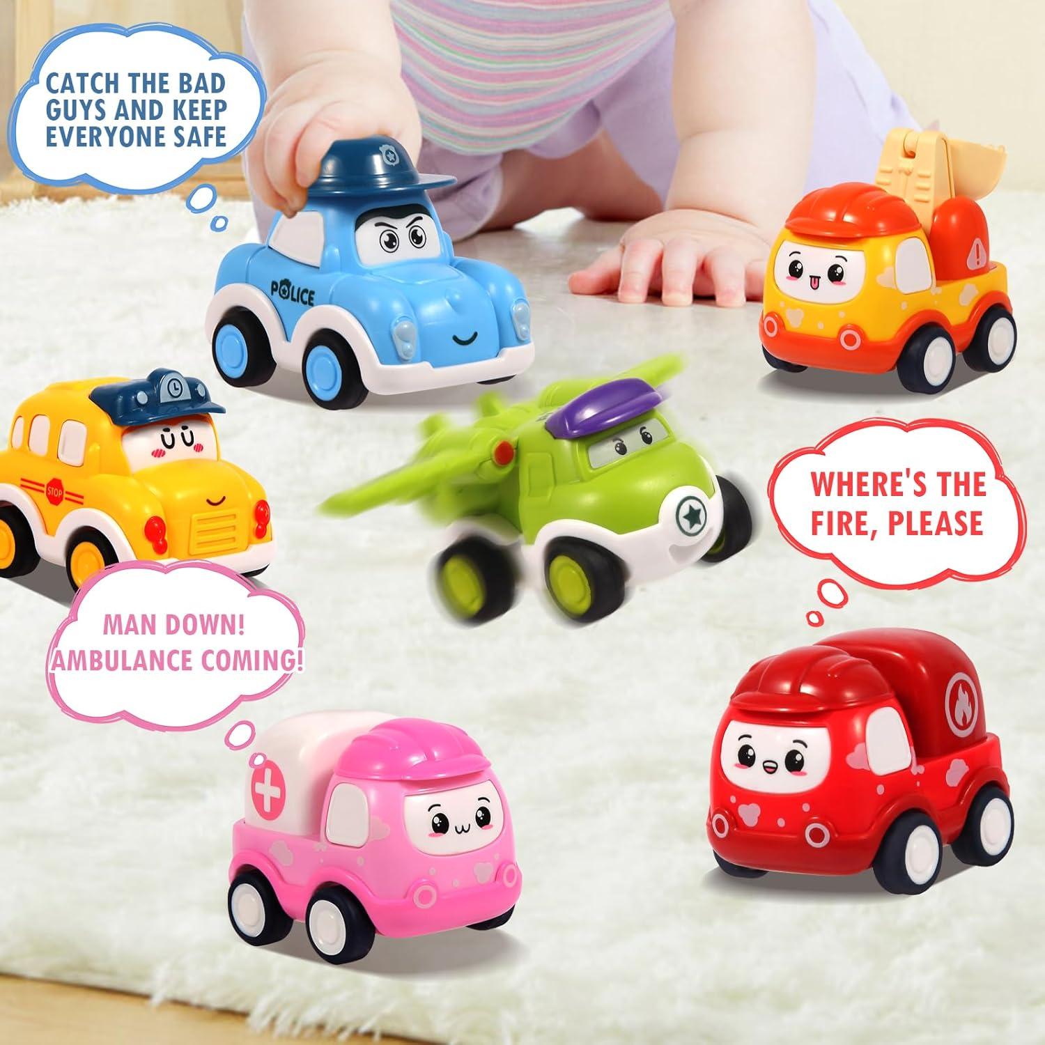 Juego de 12 Coches de Retroceso TGXLAK para Niños 1-3 Años