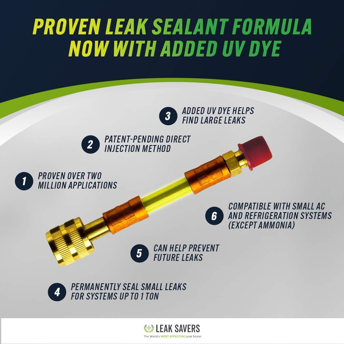 Sellador de Fugas Leak Saver UV - Inyección Directa 82g - Hasta 0.45 Toneladas
