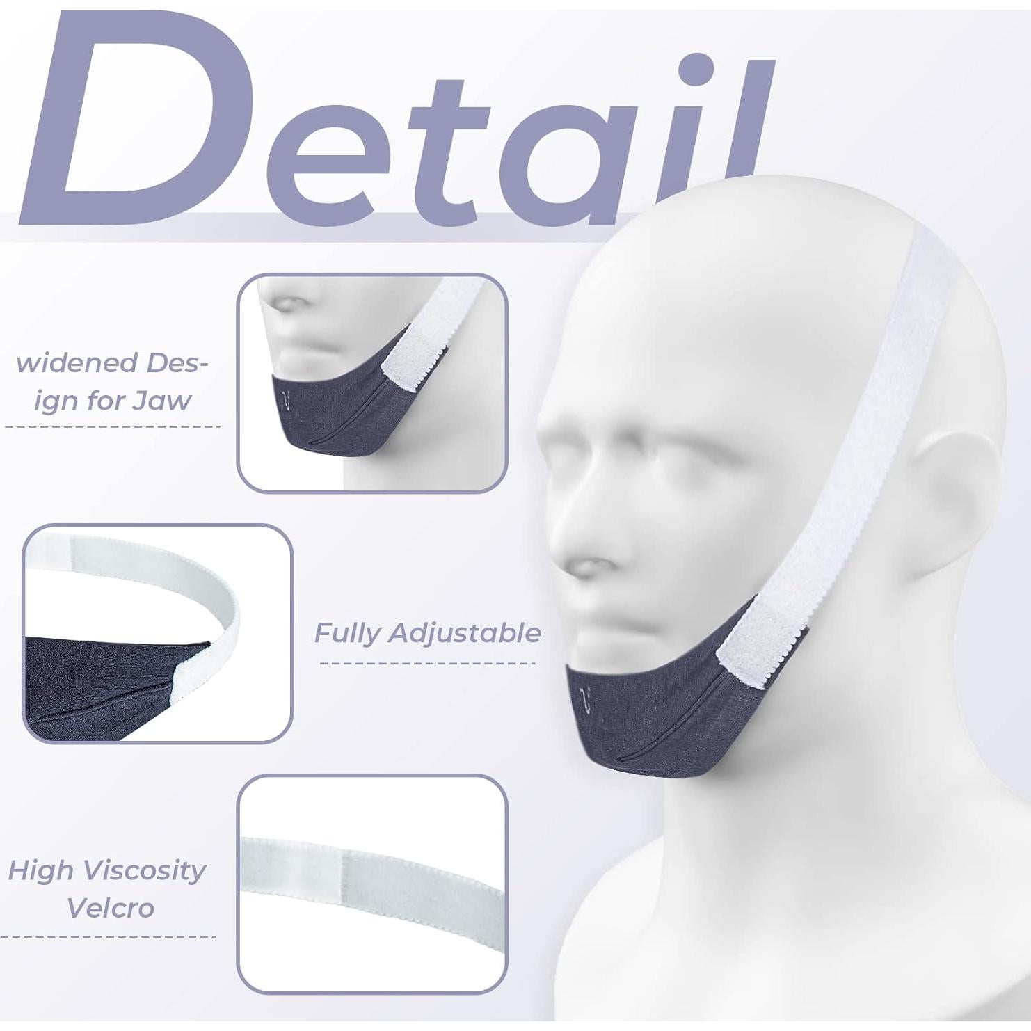 Sujeción de Barbilla Ajustable SyunsXoon para Ronquidos