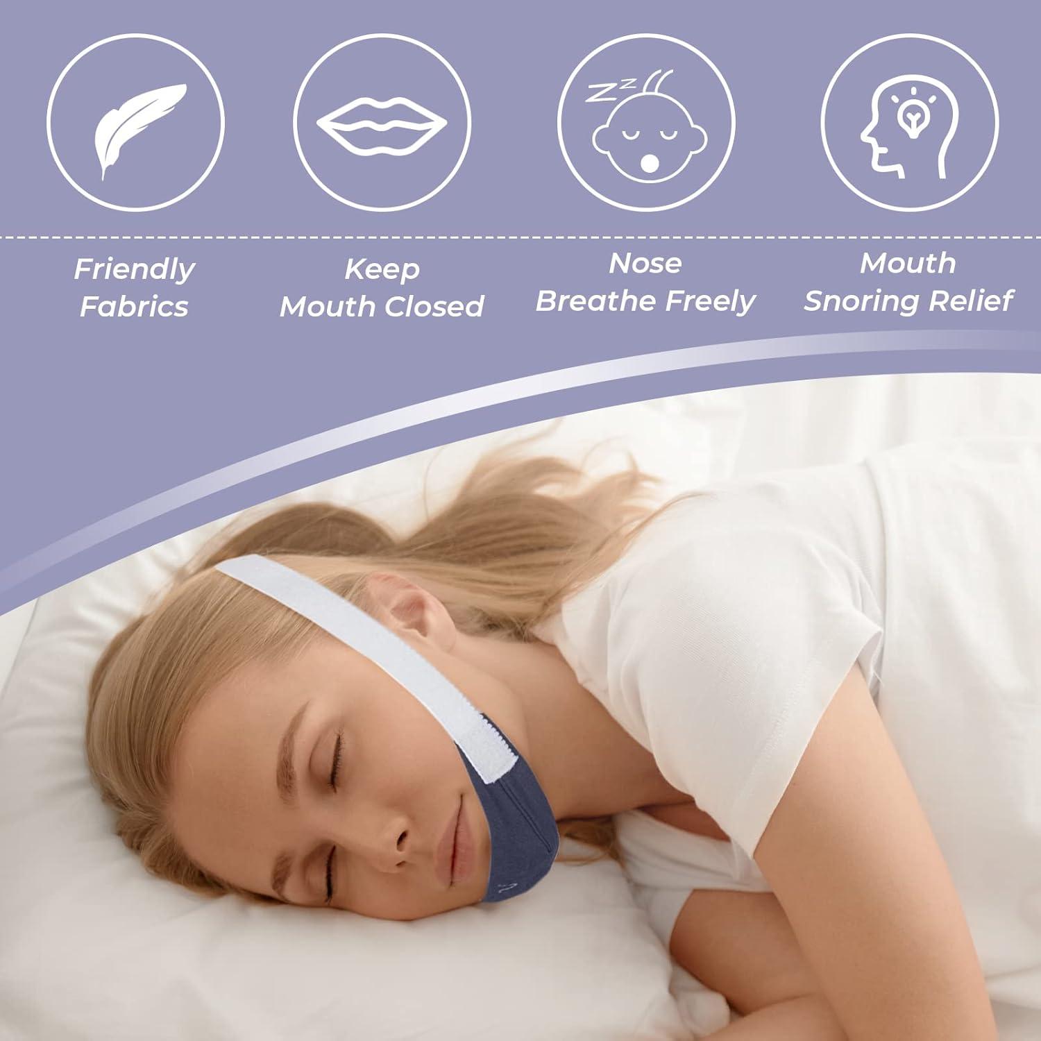 Sujeción de Barbilla Ajustable SyunsXoon para Ronquidos