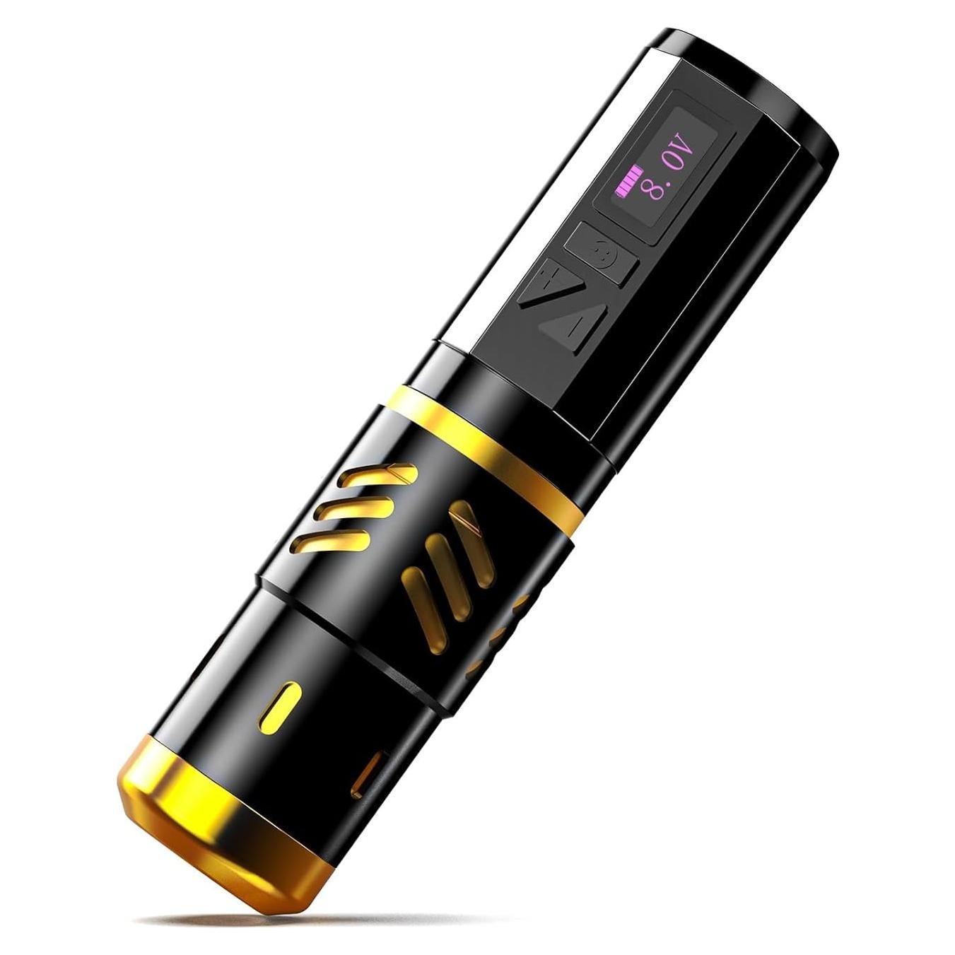 Pistola de Tatuaje Inalámbrica Wormhole Oro 2100mAh LED