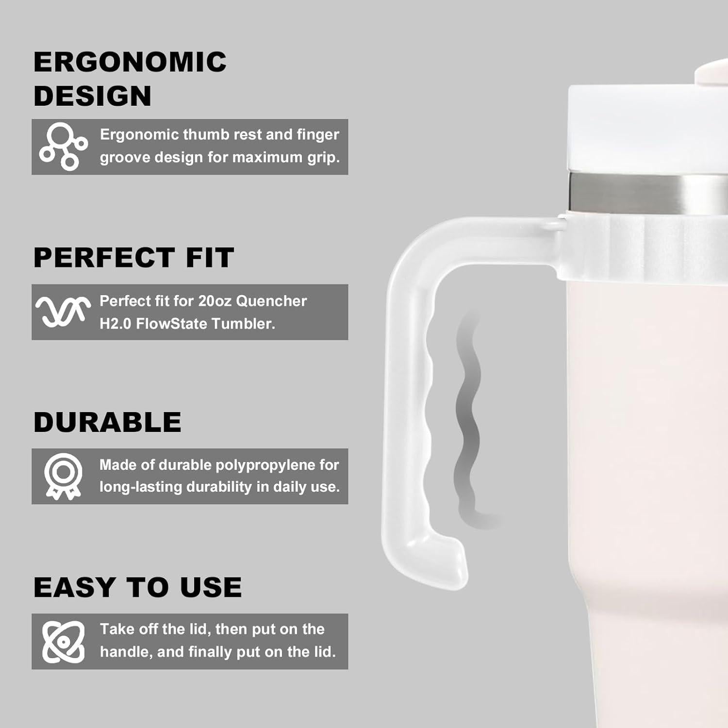 Mangos de Vaso Antideslizantes PEUTIER para Stanley 14oz