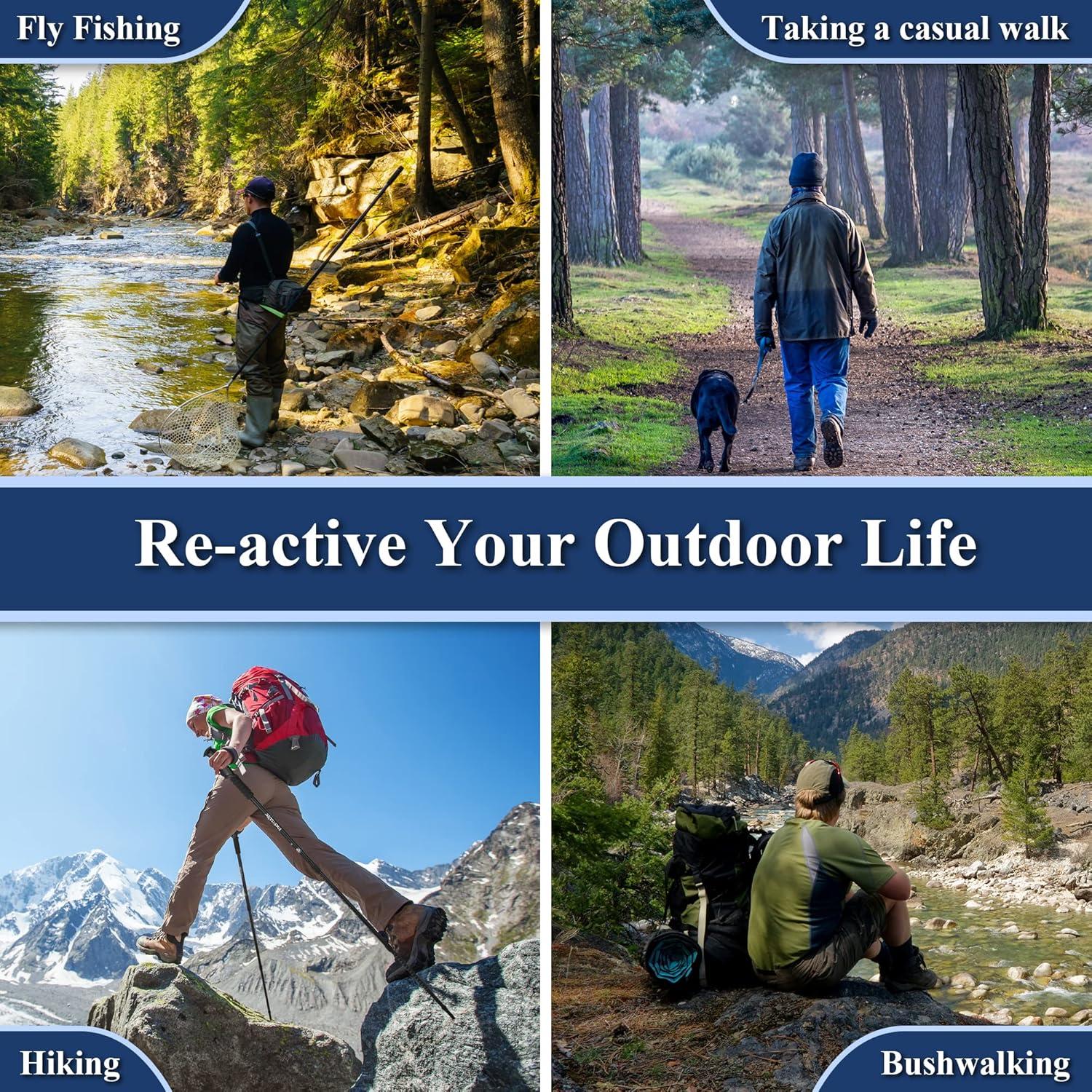 Bastones de Senderismo TheFitLife - Antichoque, Plegables, 135 cm