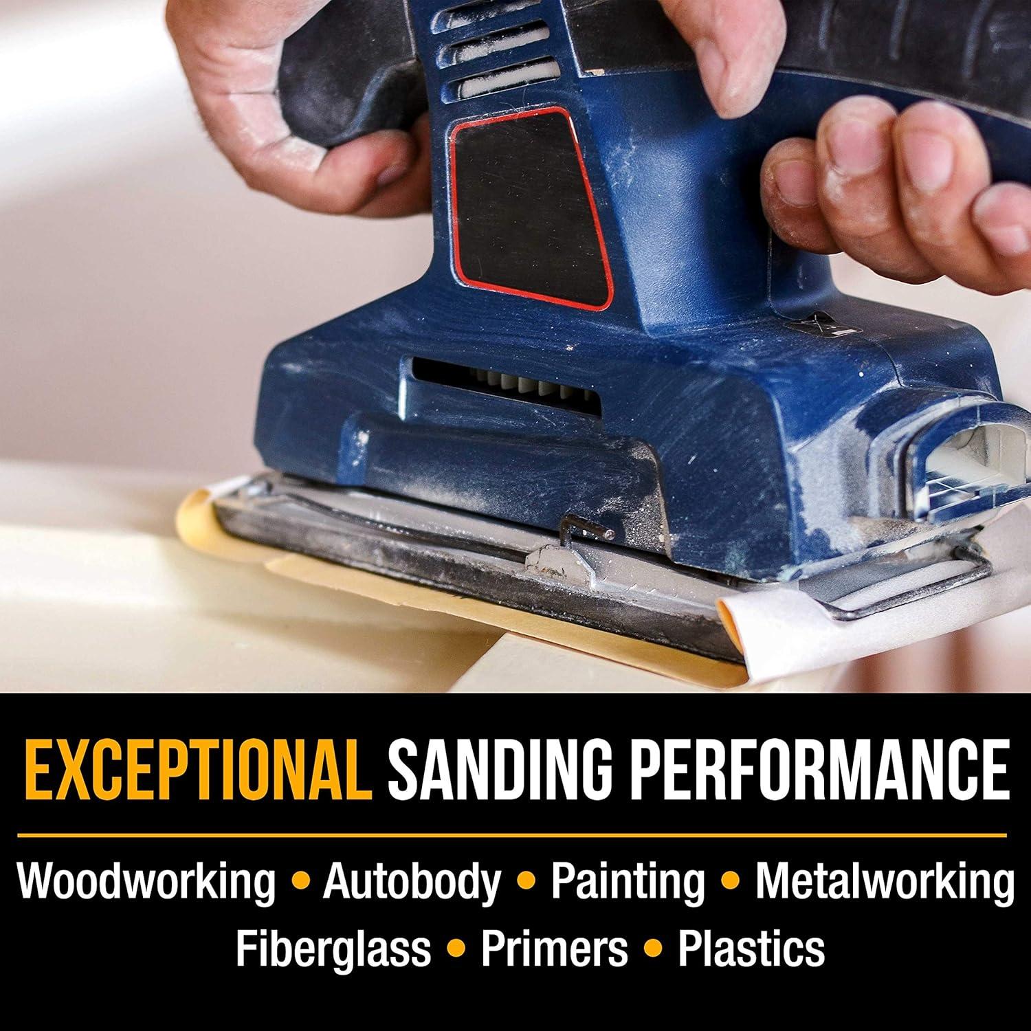 Papel de Lija Dura-Gold Grano 40 Dorado 12 Hojas 11.4x27.9cm