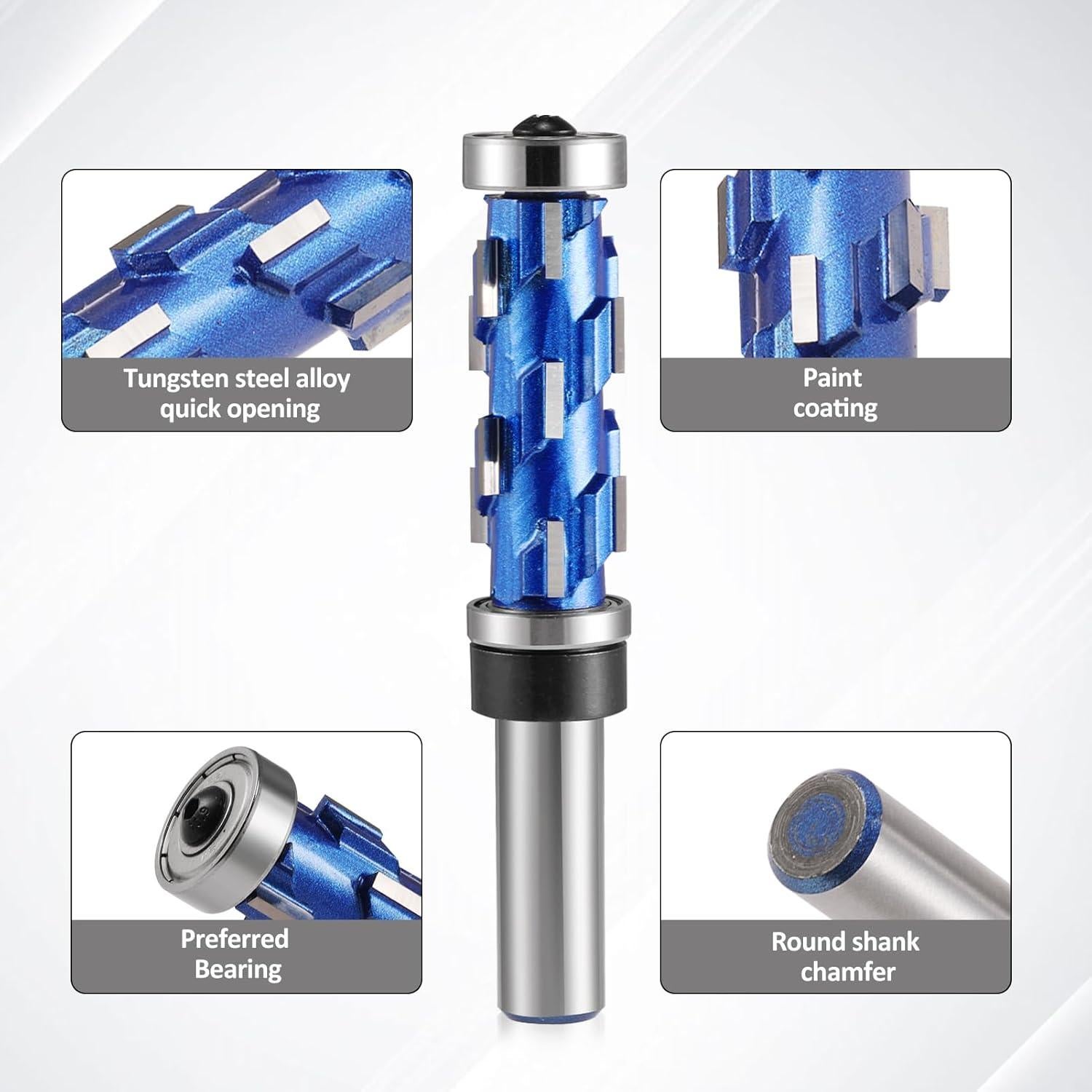 Fresa de Recorte Flush 12 mm Vástago HOZLY 12 Filos 19 mm