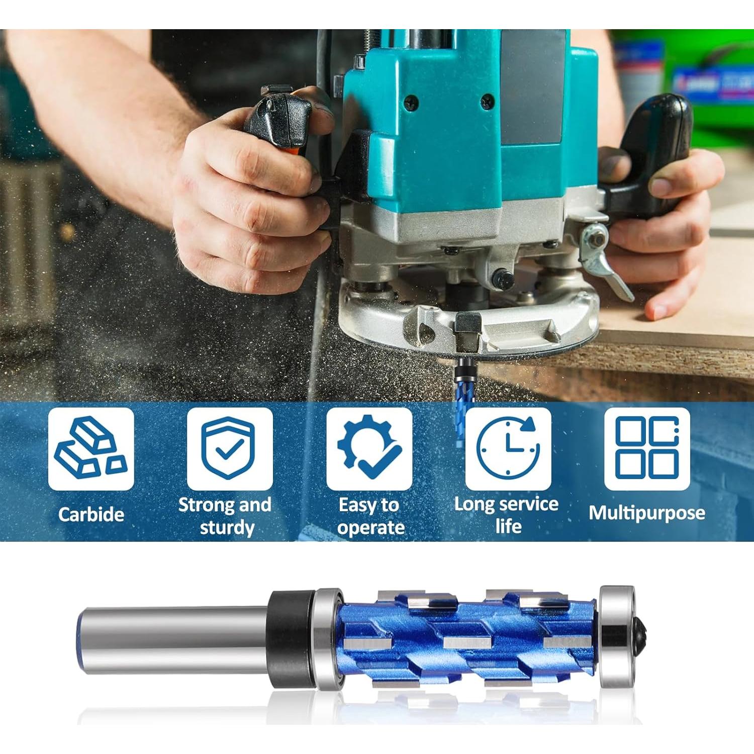 Fresa de Recorte Flush 12 mm Vástago HOZLY 12 Filos 19 mm