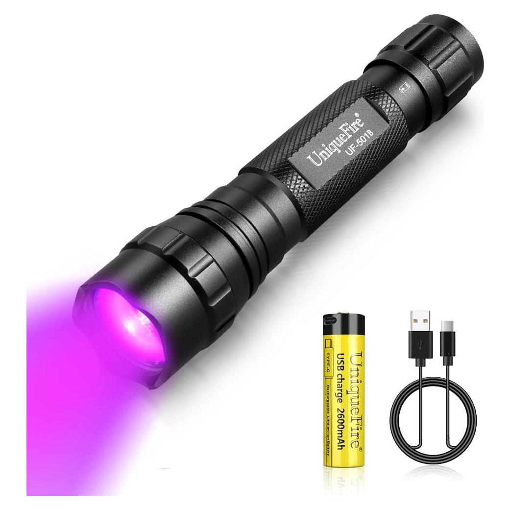 Linterna UV 365nm UniqueFire 501B Mini LED de Bolsillo