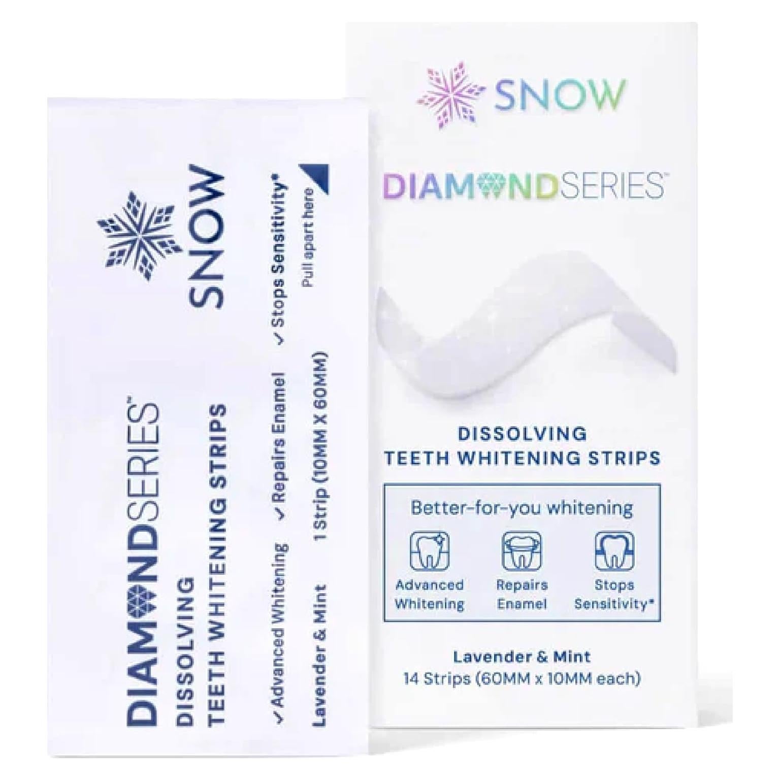 Tiras Blanqueadoras SNOW Diamond Dissolving - 14 Unidades