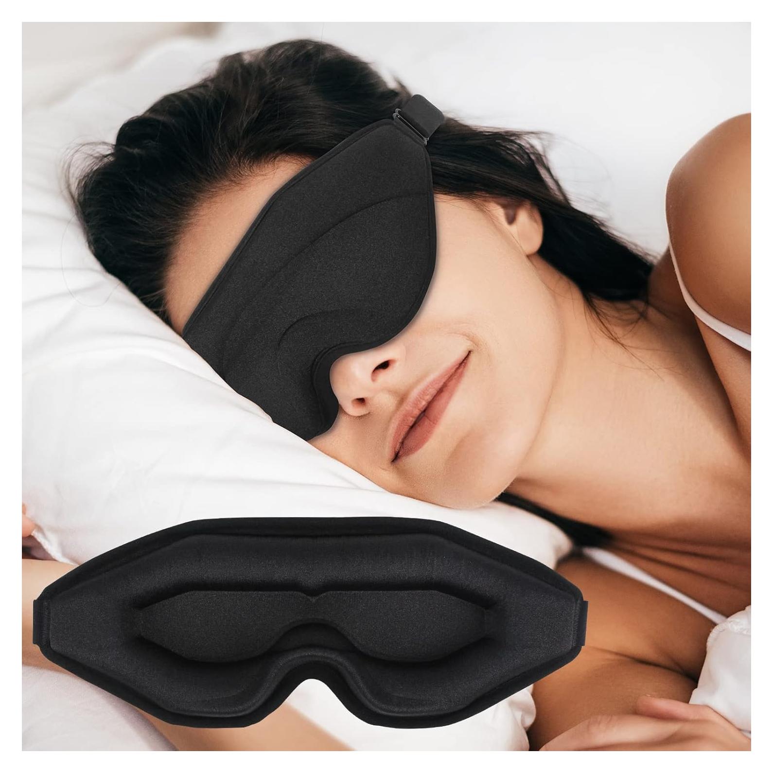 Máscara de Sueño 3D WM para Dormir - Ajustable y Suave