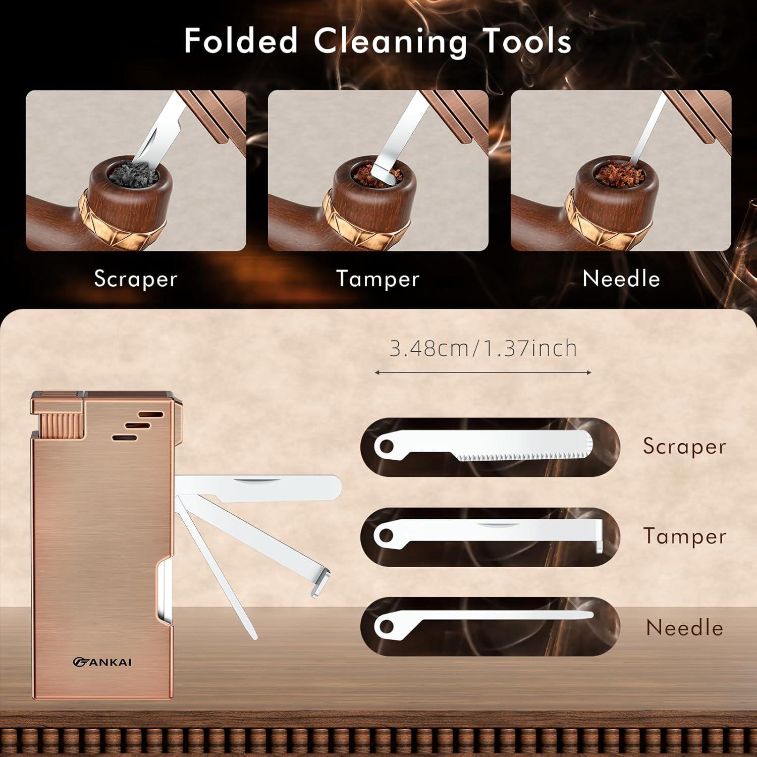 Encendedor de Pipa FANKAI 5 en 1 con Soporte y Herramientas