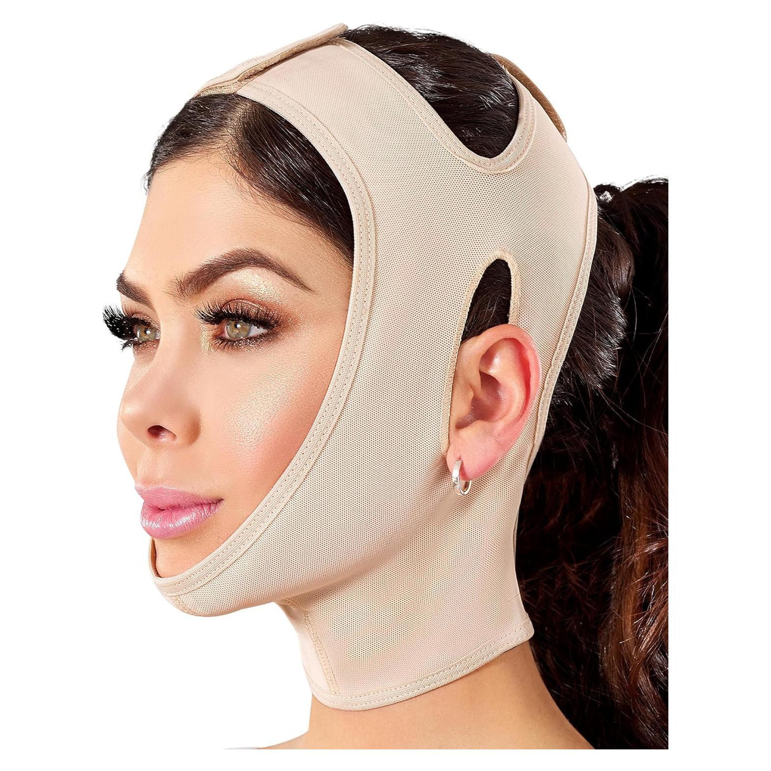 Banda de Compresión Facial Shape Concept para Mentoplastia - Beige
