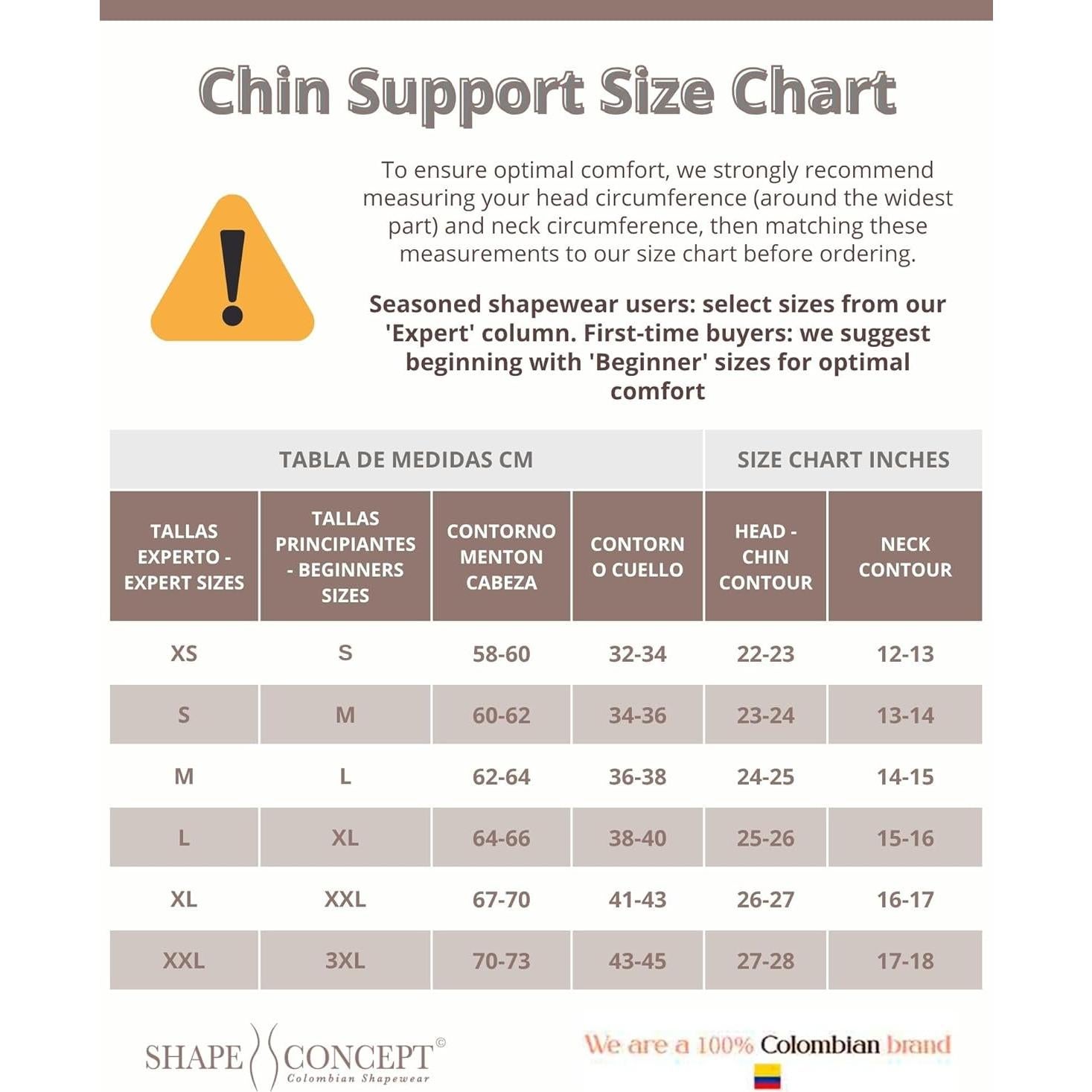 Banda de Compresión Facial Shape Concept para Mentoplastia - Beige
