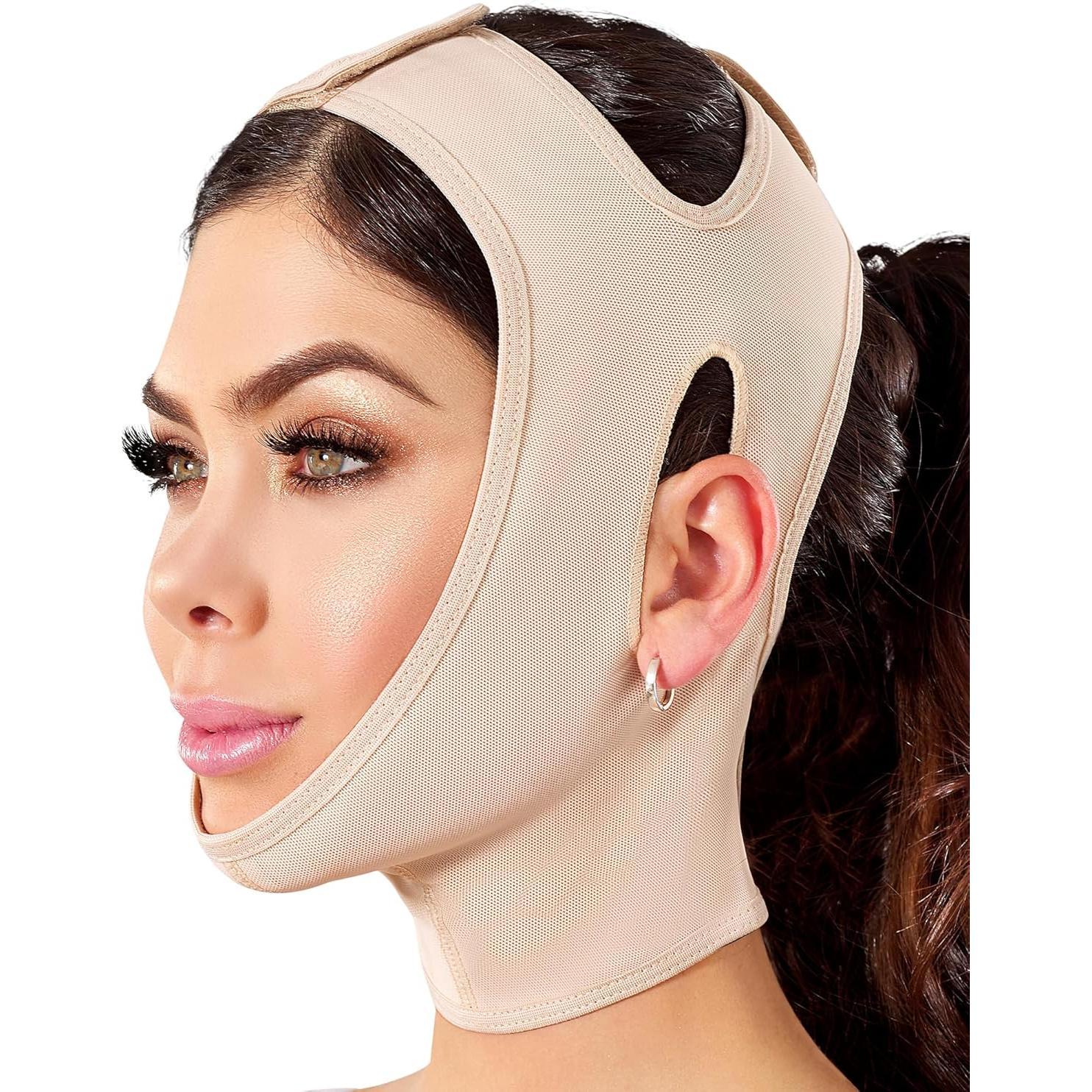 Banda de Compresión Facial Shape Concept para Mentoplastia - Beige