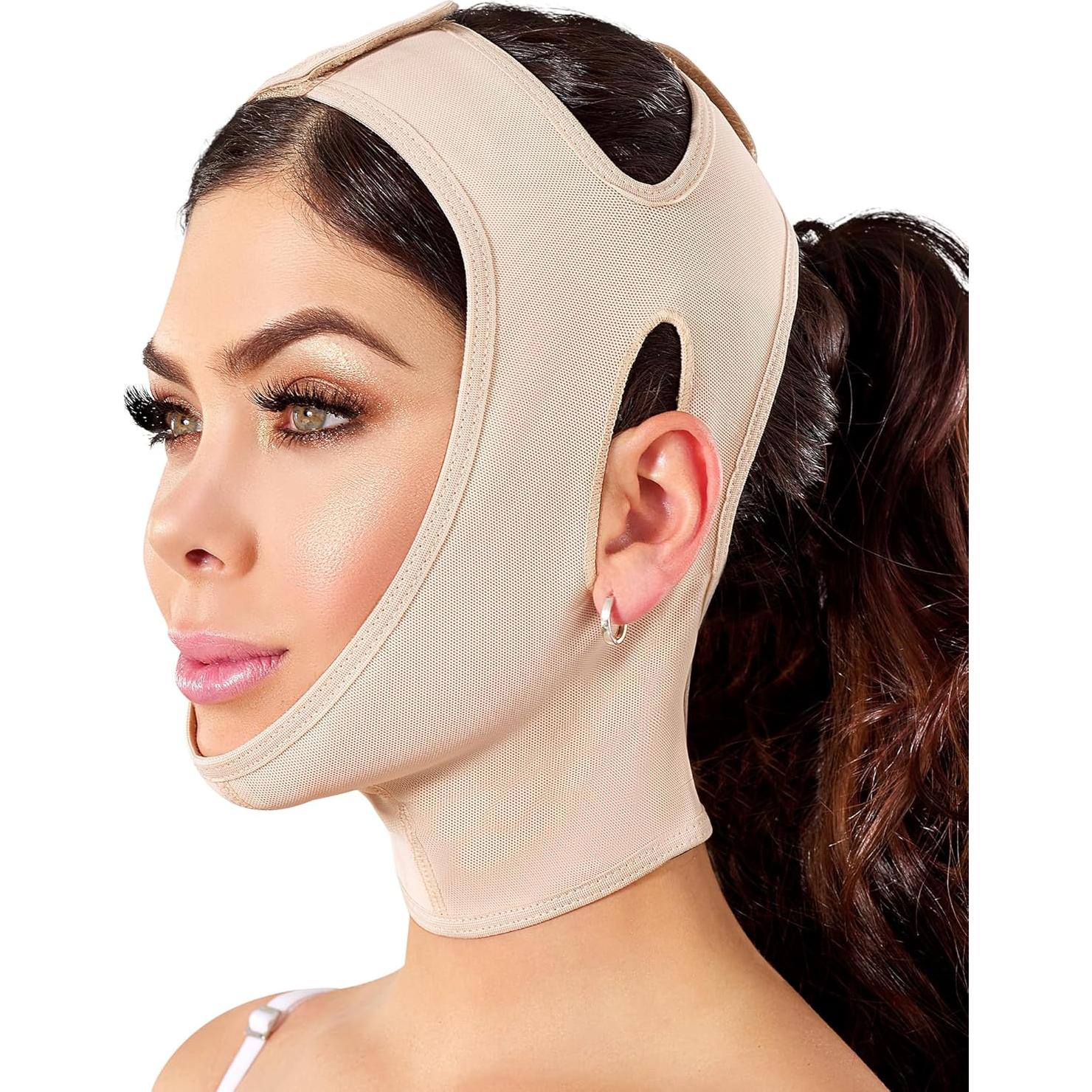 Banda de Compresión Facial Shape Concept para Mentoplastia - Beige