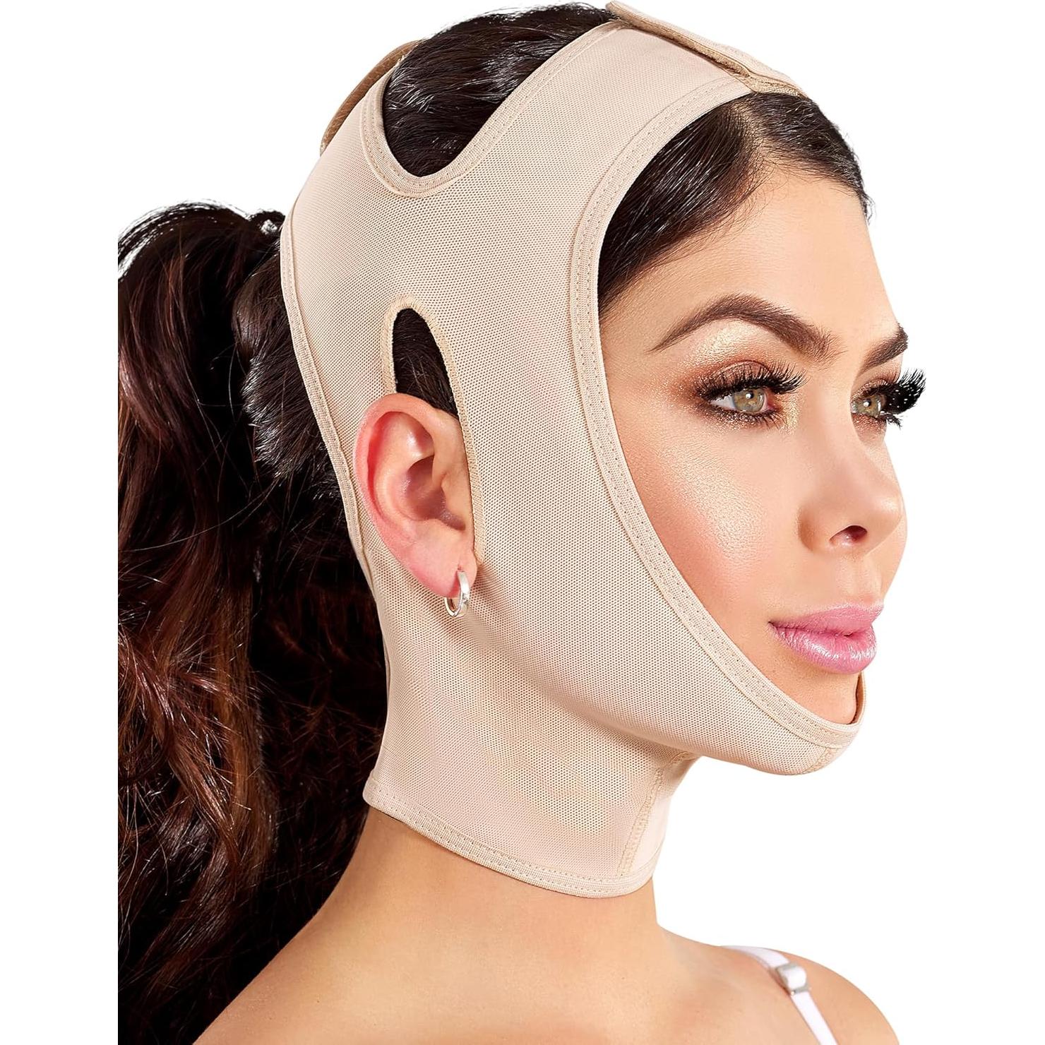 Banda de Compresión Facial Shape Concept para Mentoplastia - Beige
