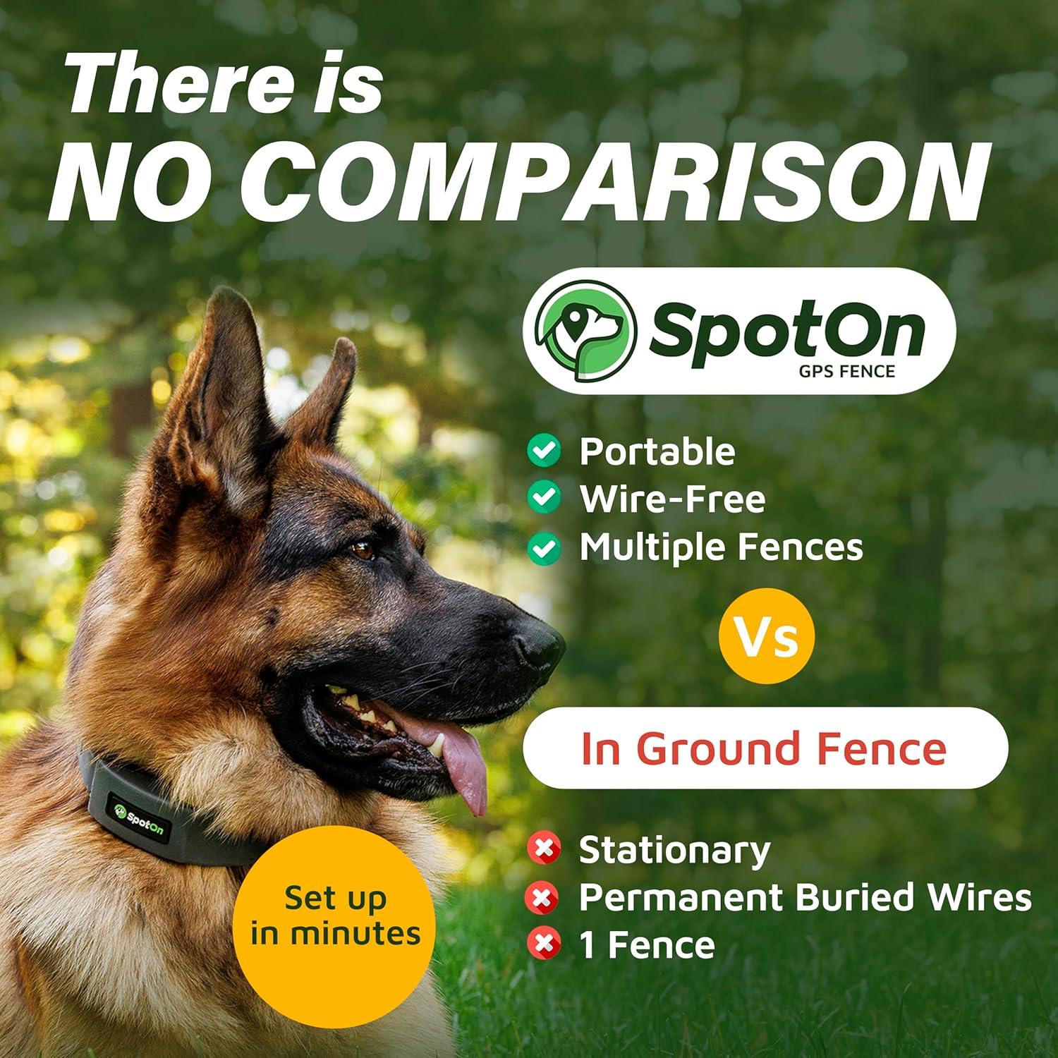 Collar GPS SpotOn para Perros Grande, Impermeable y Preciso