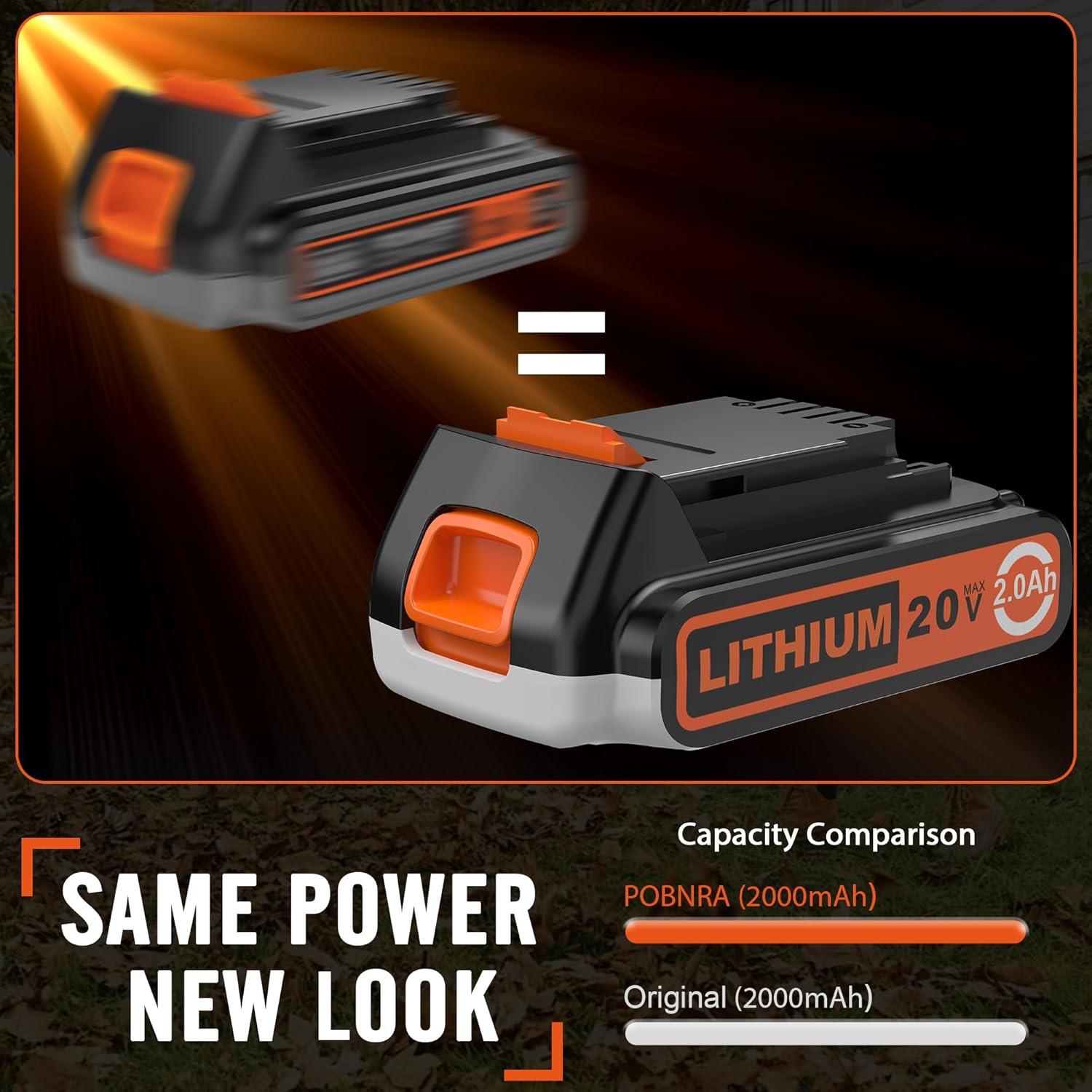 Batería de Litio 20V 2.0Ah Black and Decker Compatible